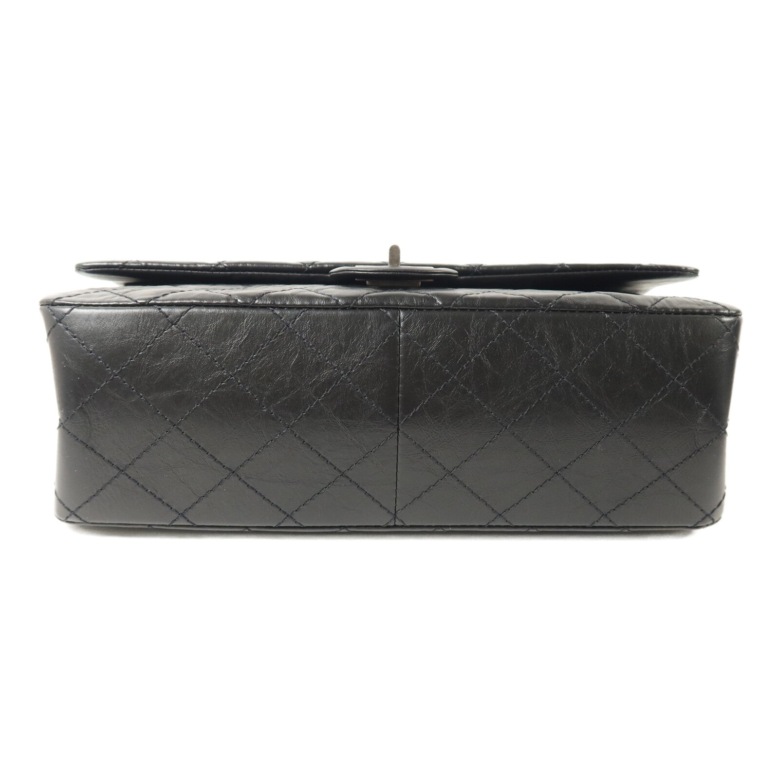 CHANEL 牛皮皮革2.55 28cm鏈帶手挽肩背兩用袋