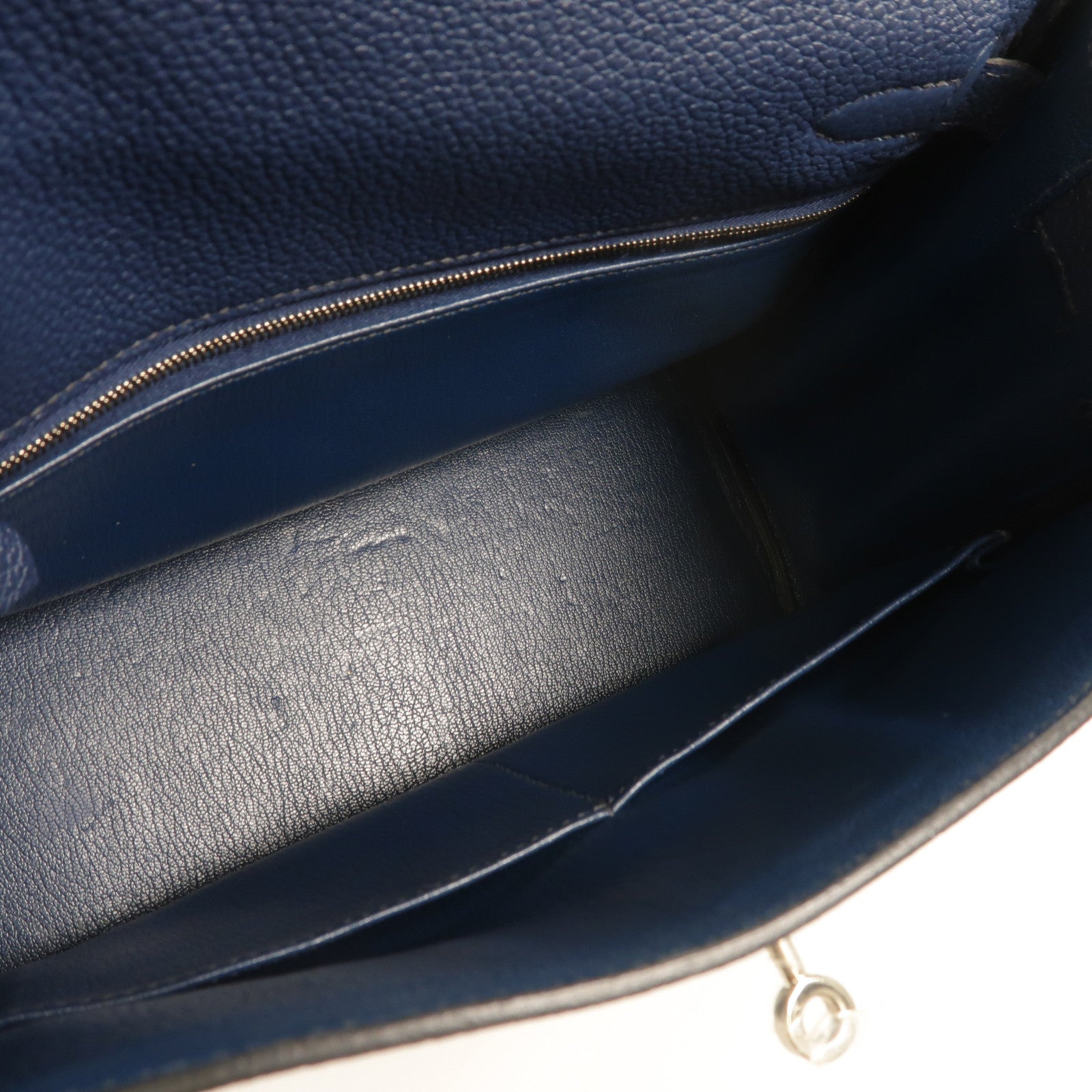 HERMES Togo皮革Kelly 28手挽肩背兩用袋Deep Blue