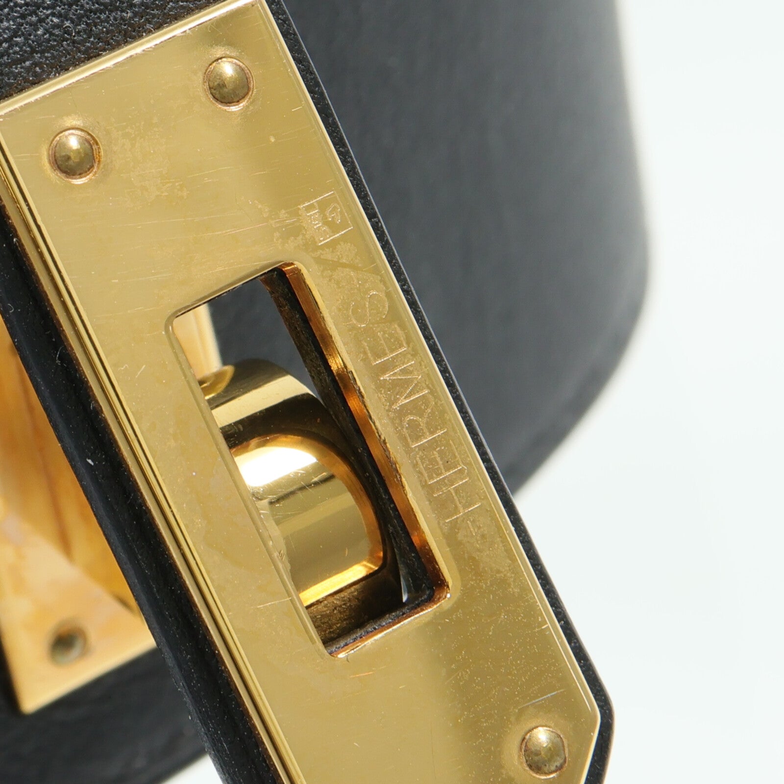 HERMES Evercolour皮革/金屬Kelly Twist Bracelet Large Model手鏈