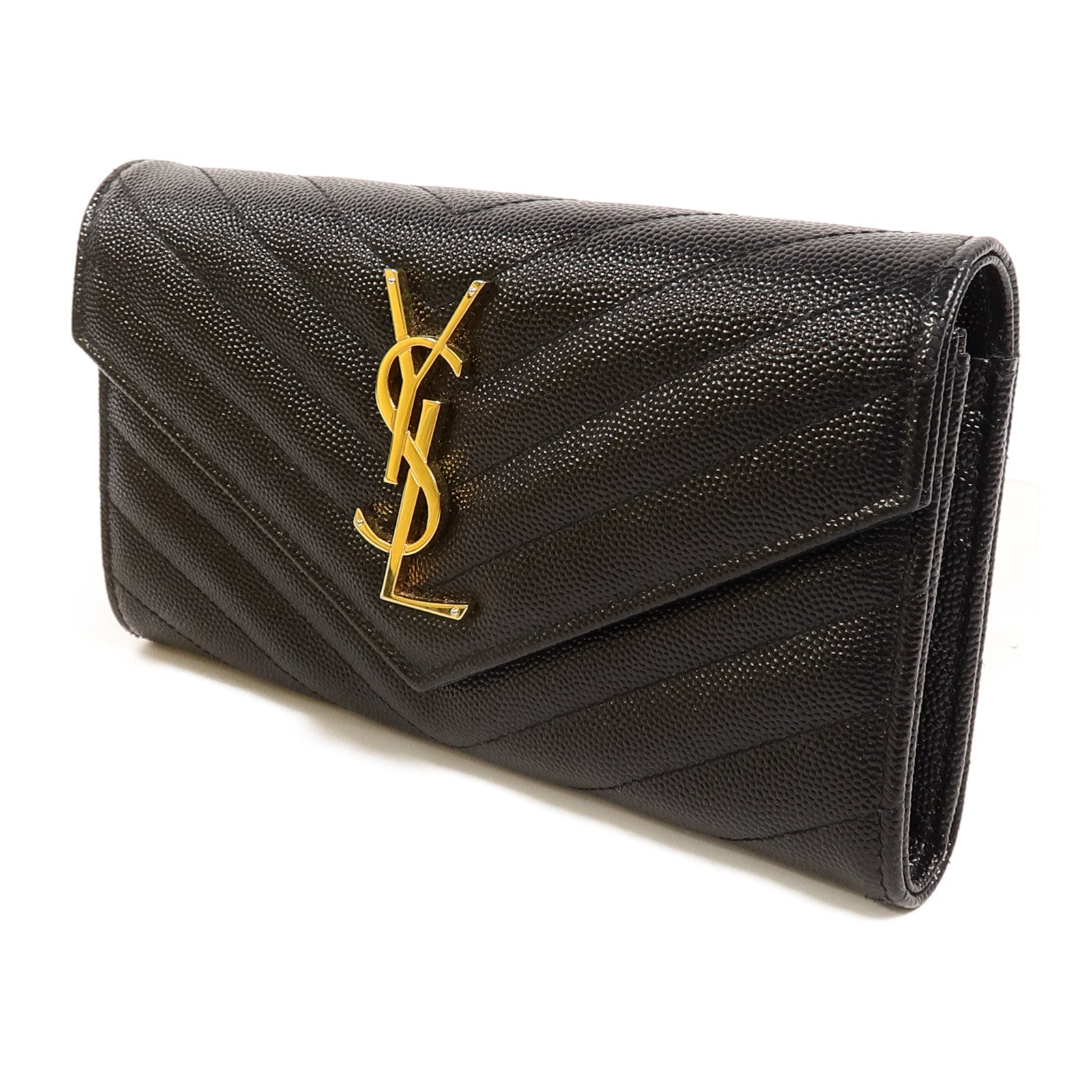 SAINT LAURENT 牛皮皮革Cassandre Matelasse長錢包