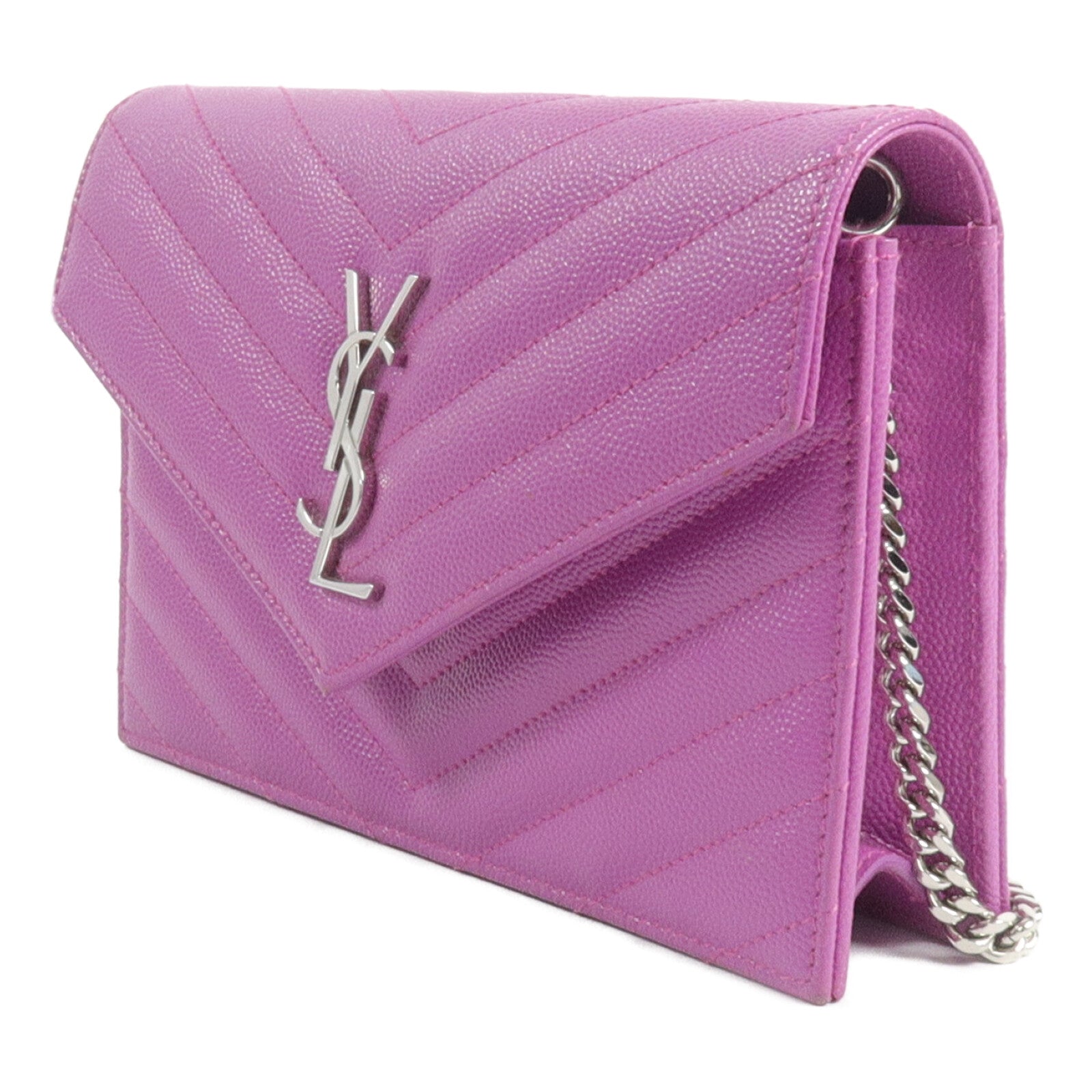 SAINT LAURENT 牛皮皮革Cassandra Envelope Chain Wallet