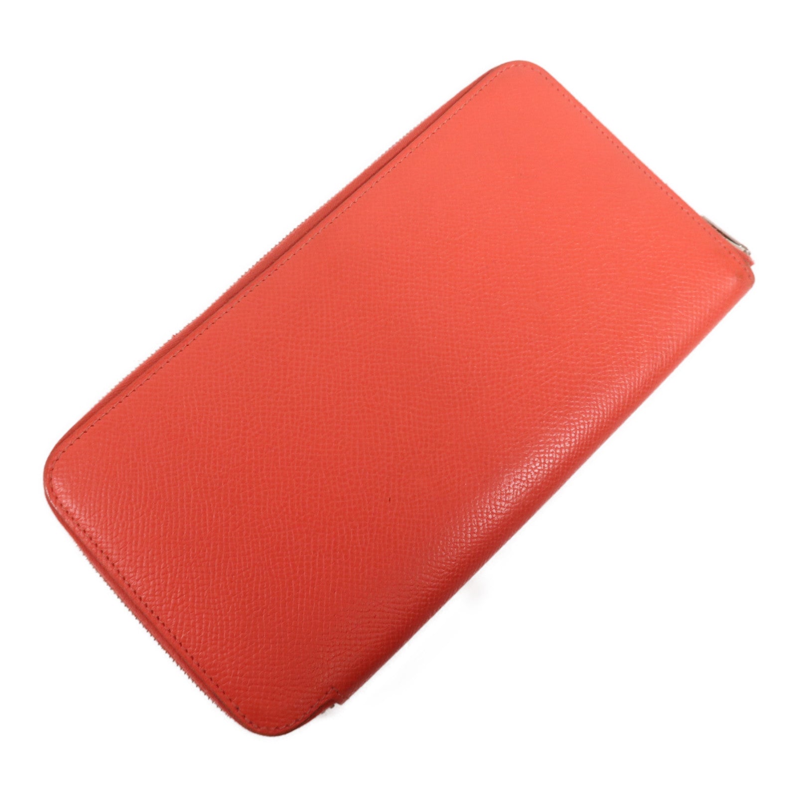 HERMES Clemence皮革Long Wallet銀扣長錢包Rose Jaipur