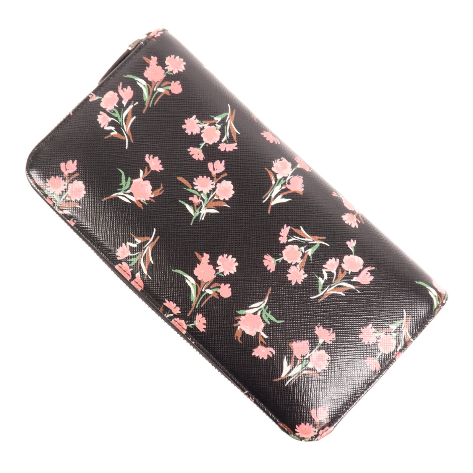 PRADA 牛皮皮革Long Wallet銀扣長錢包