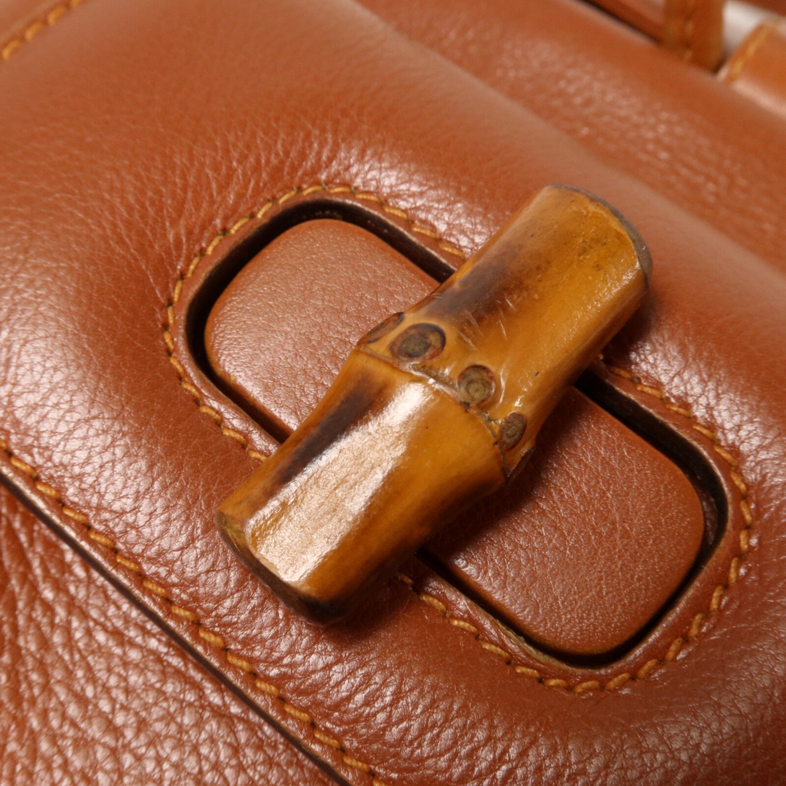 GUCCI 牛皮皮革Vintage Bamboo Backpack背包