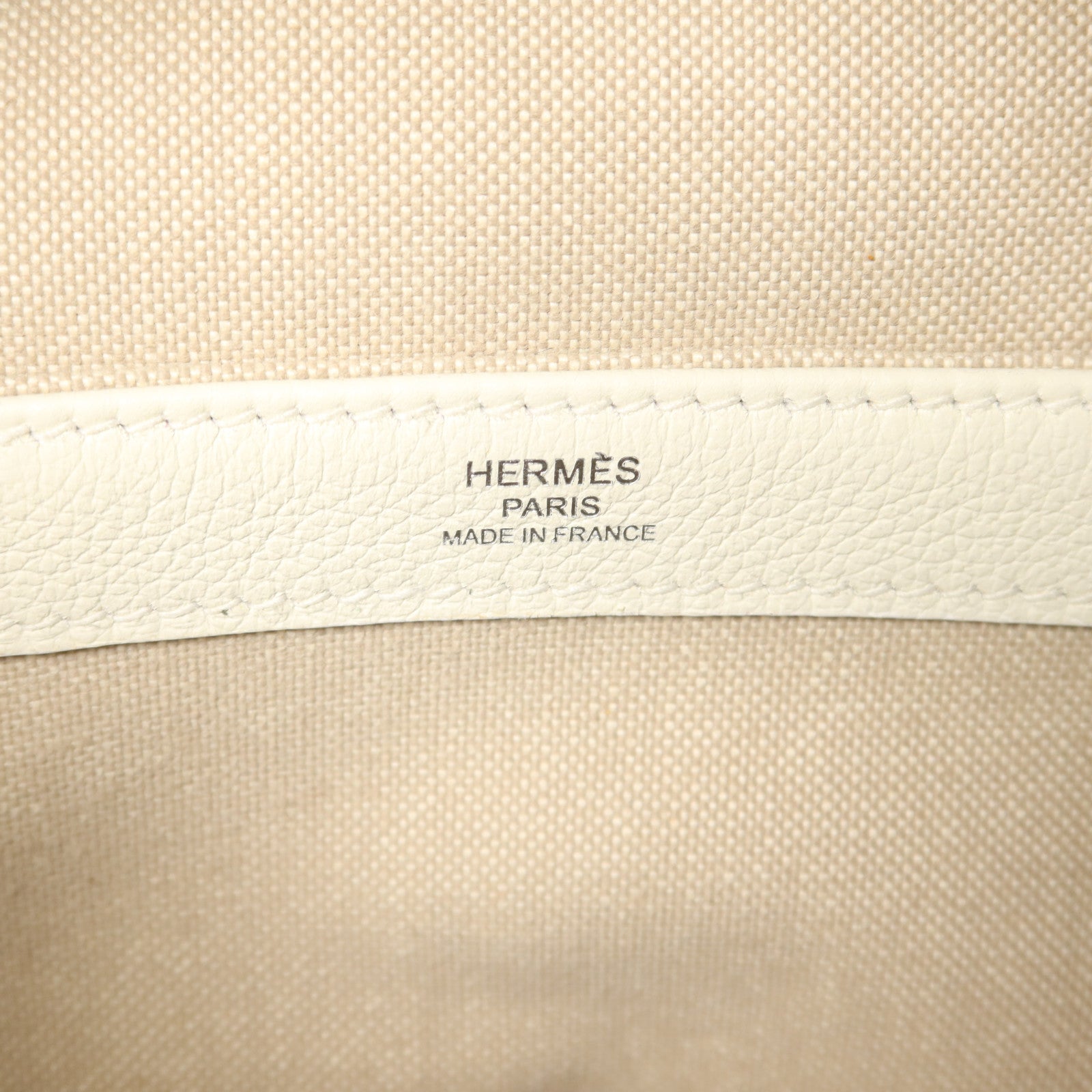 HERMES Evercolor皮革Emile 30銀扣肩背袋Blanc