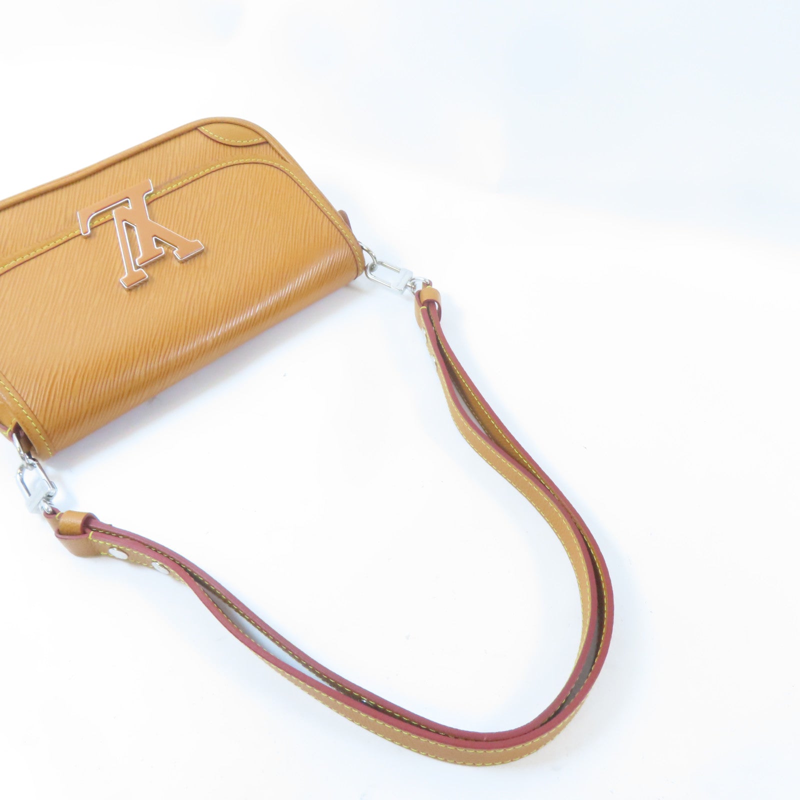 LOUIS VUITTON Epi Buci銀扣肩背袋啡色