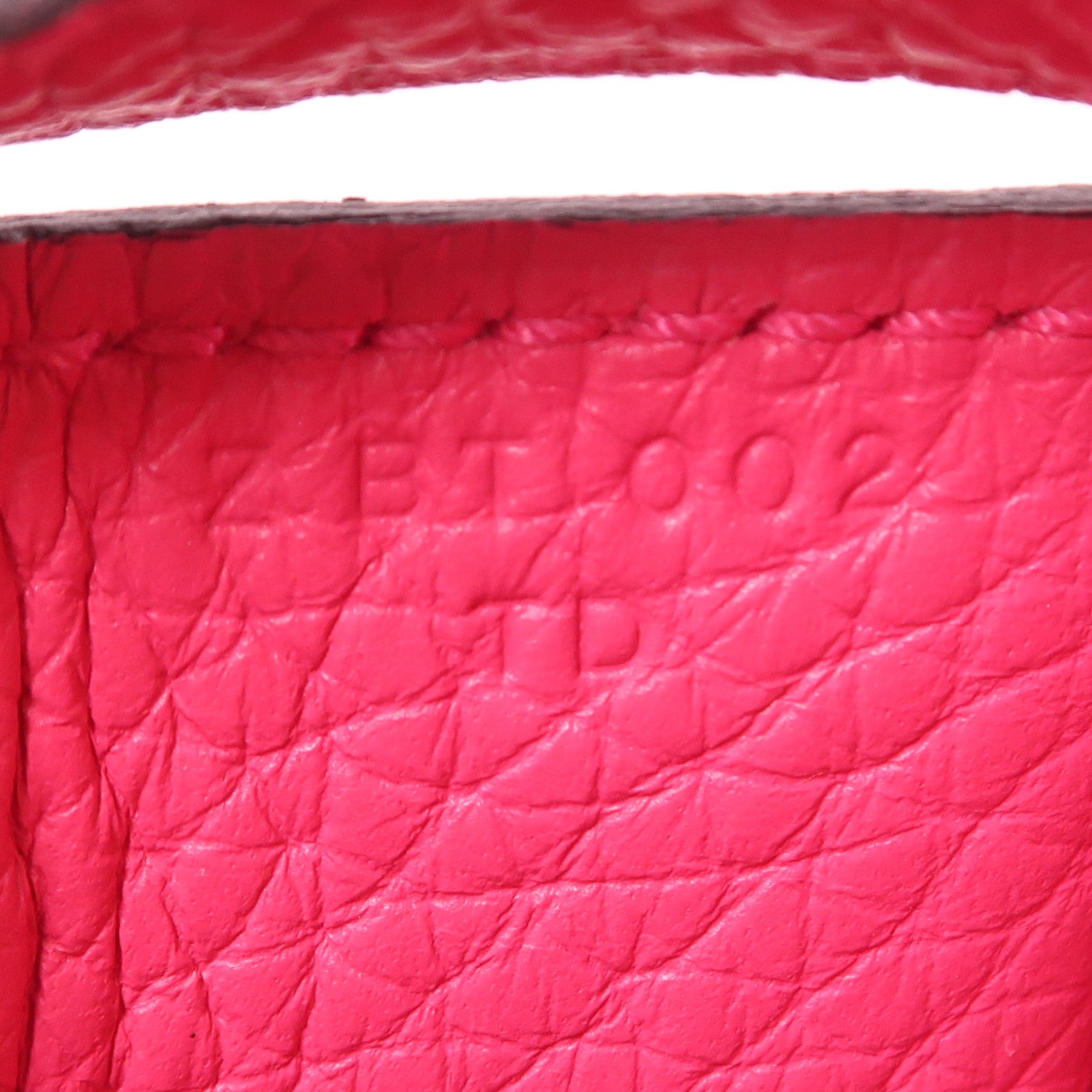 HERMES Clemence皮革Halzan 25銀扣手挽肩背兩用袋Framboise