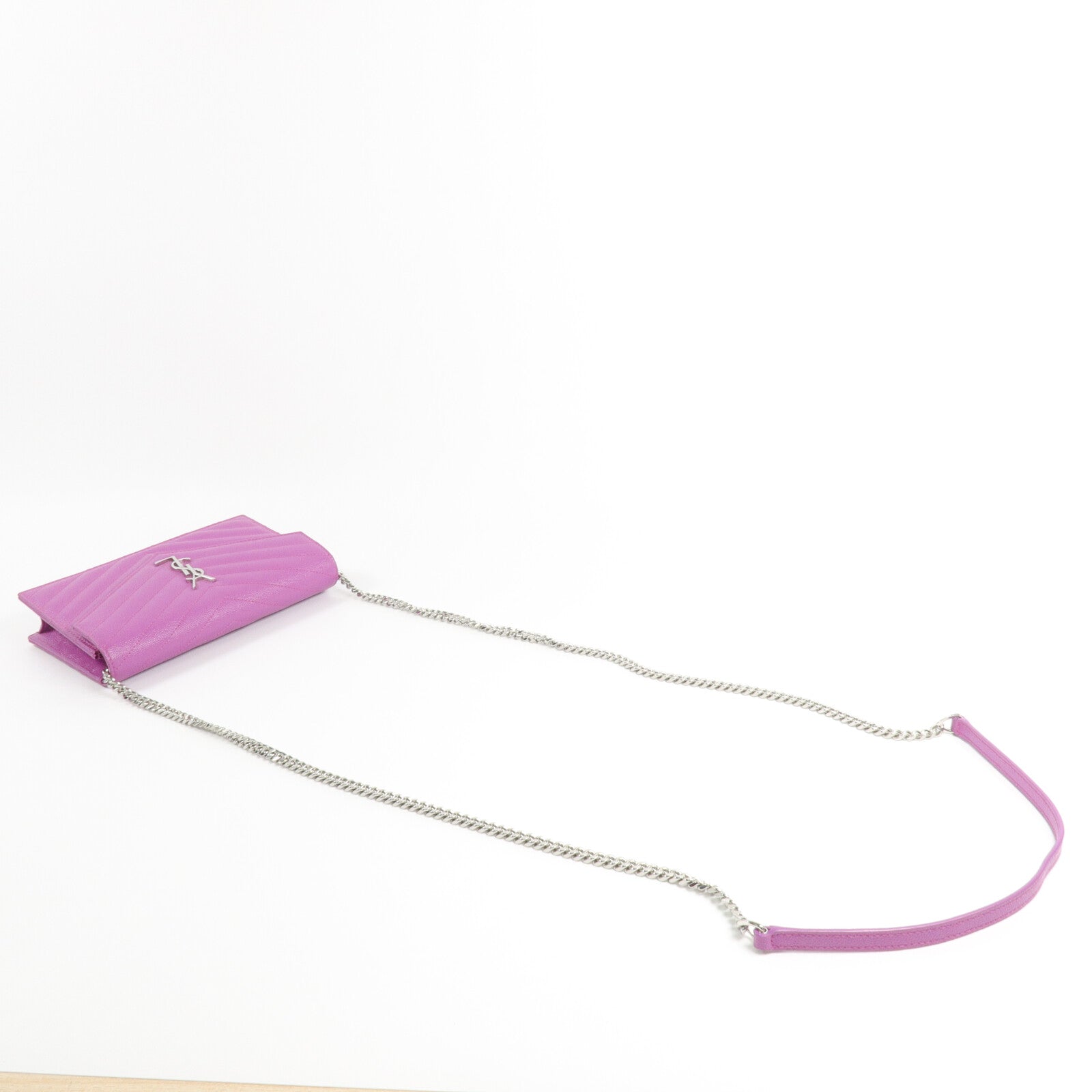 SAINT LAURENT 牛皮皮革Cassandra Envelope Chain Wallet