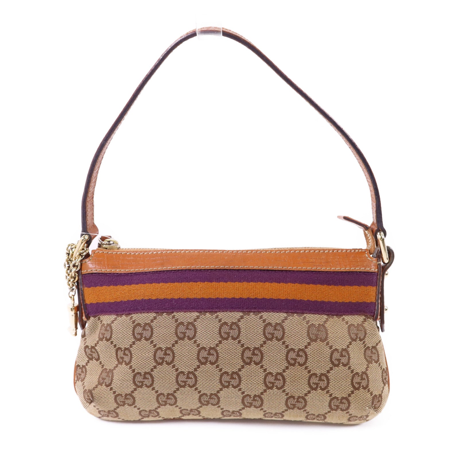 GUCCI 帆布Shoulder Bag金扣肩背袋