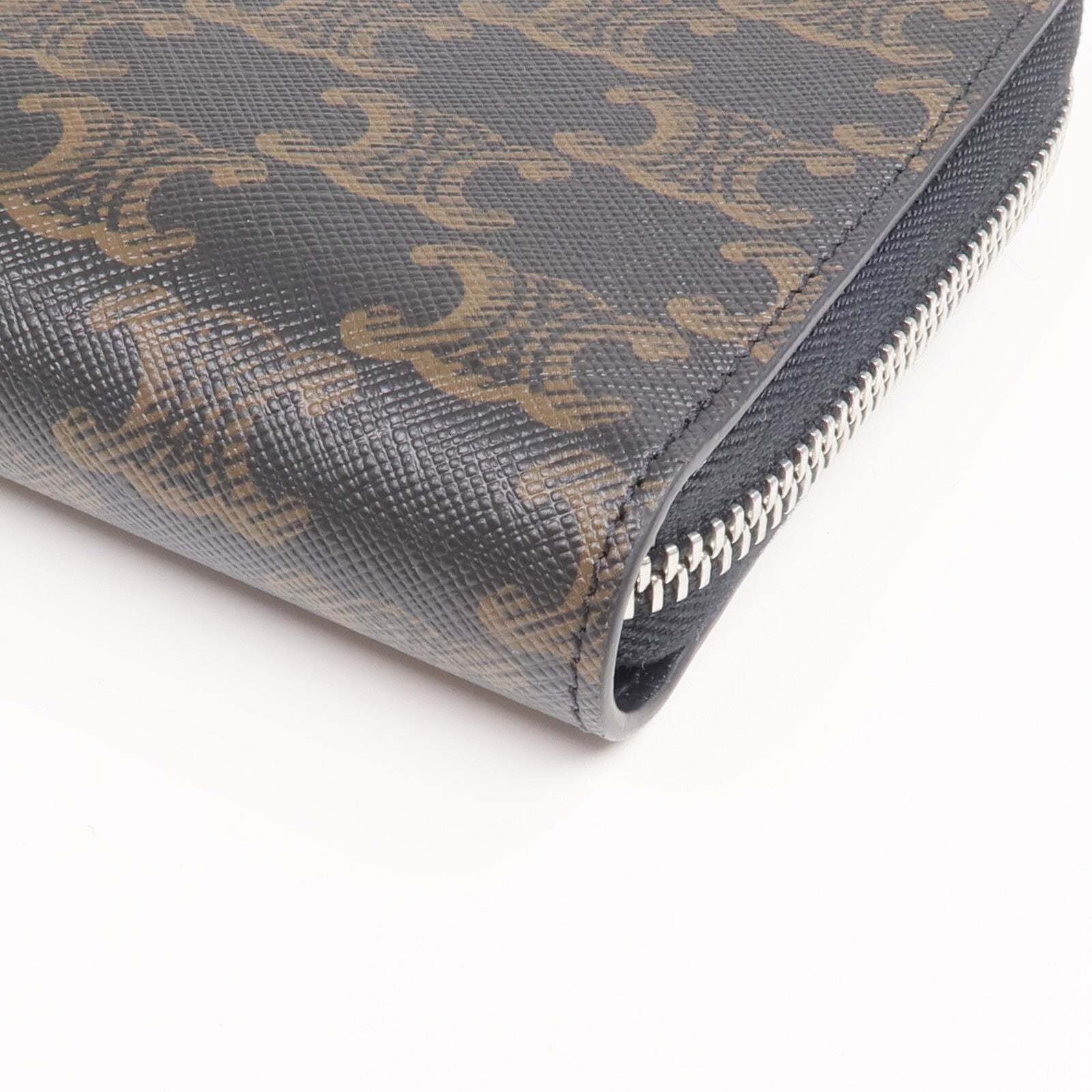 CELINE 塗層帆布Long Wallet銀扣長錢包