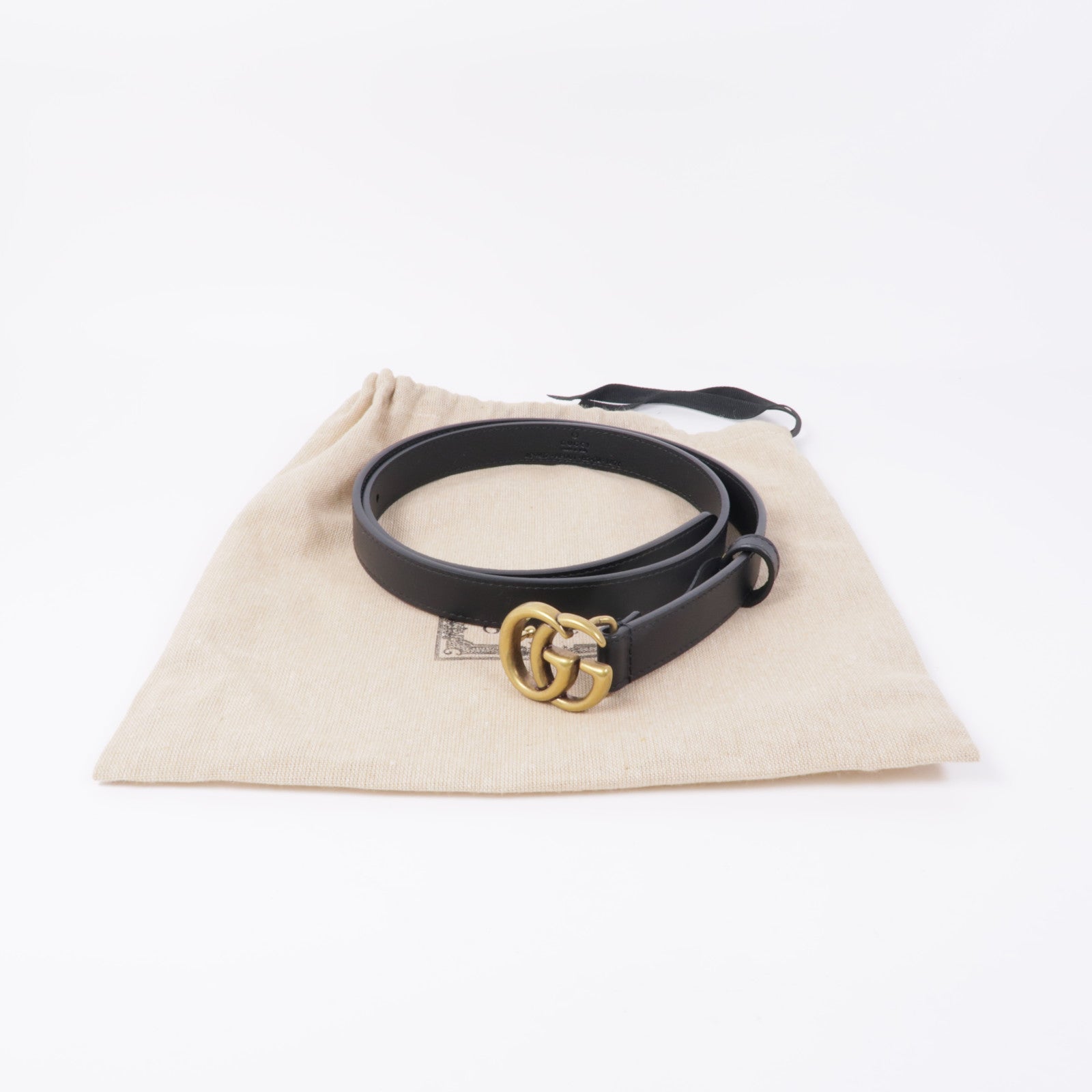 GUCCI 牛皮皮革Belt金扣皮帶