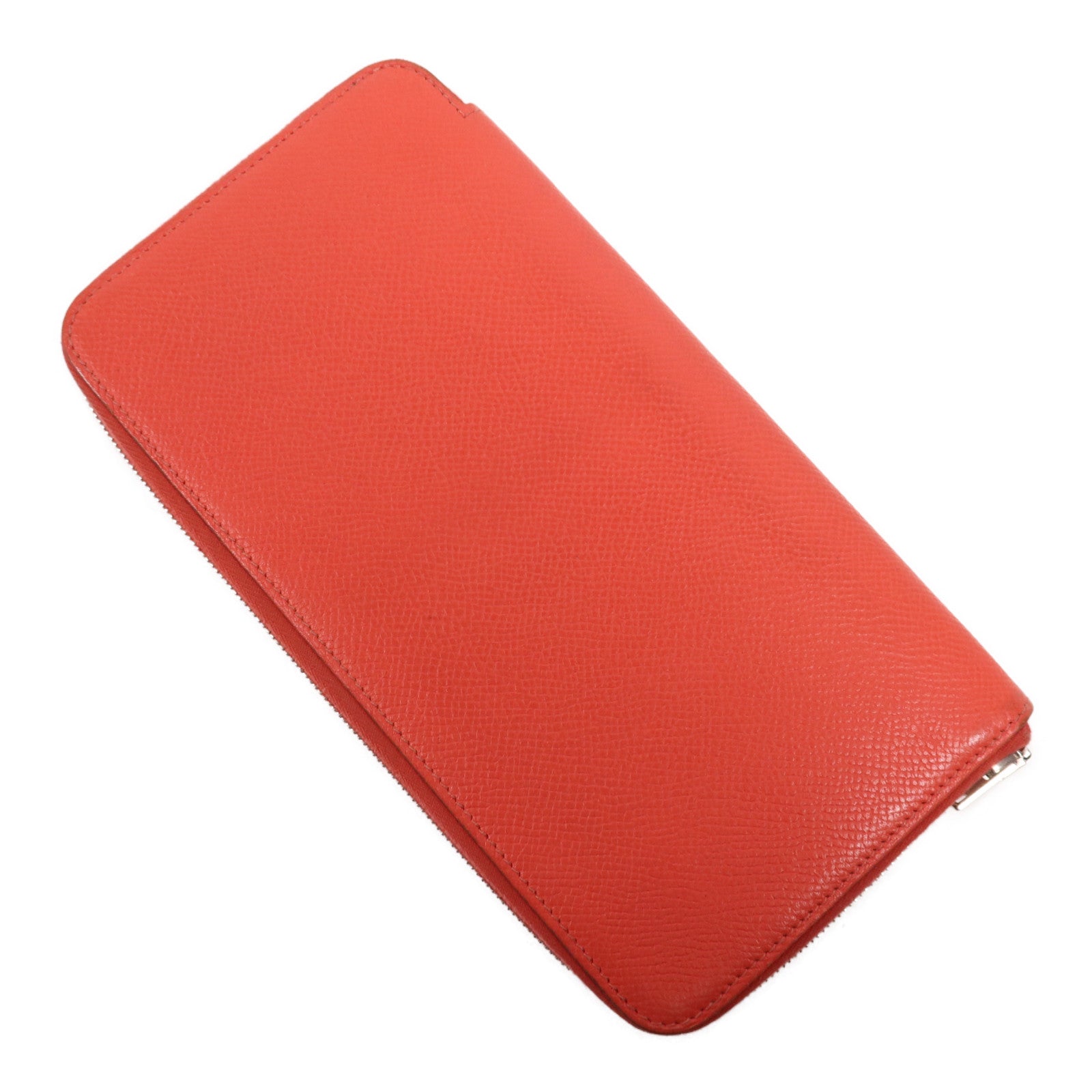 HERMES Clemence皮革Long Wallet銀扣長錢包Rose Jaipur