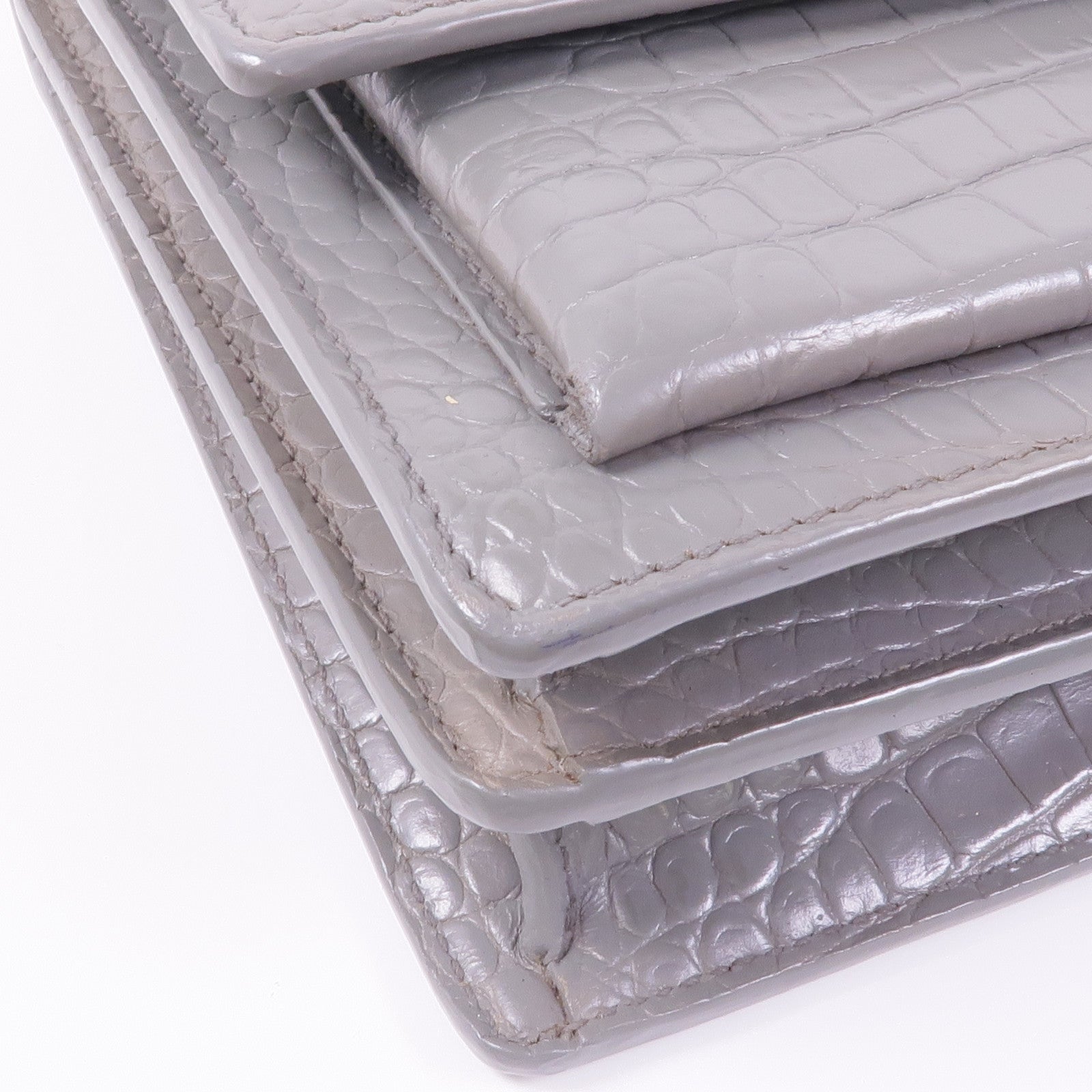 SAINT LAURENT 牛皮皮革Sunset Medium銀扣鏈帶肩背袋