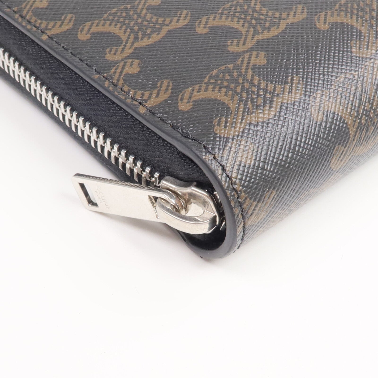 CELINE 塗層帆布Long Wallet銀扣長錢包