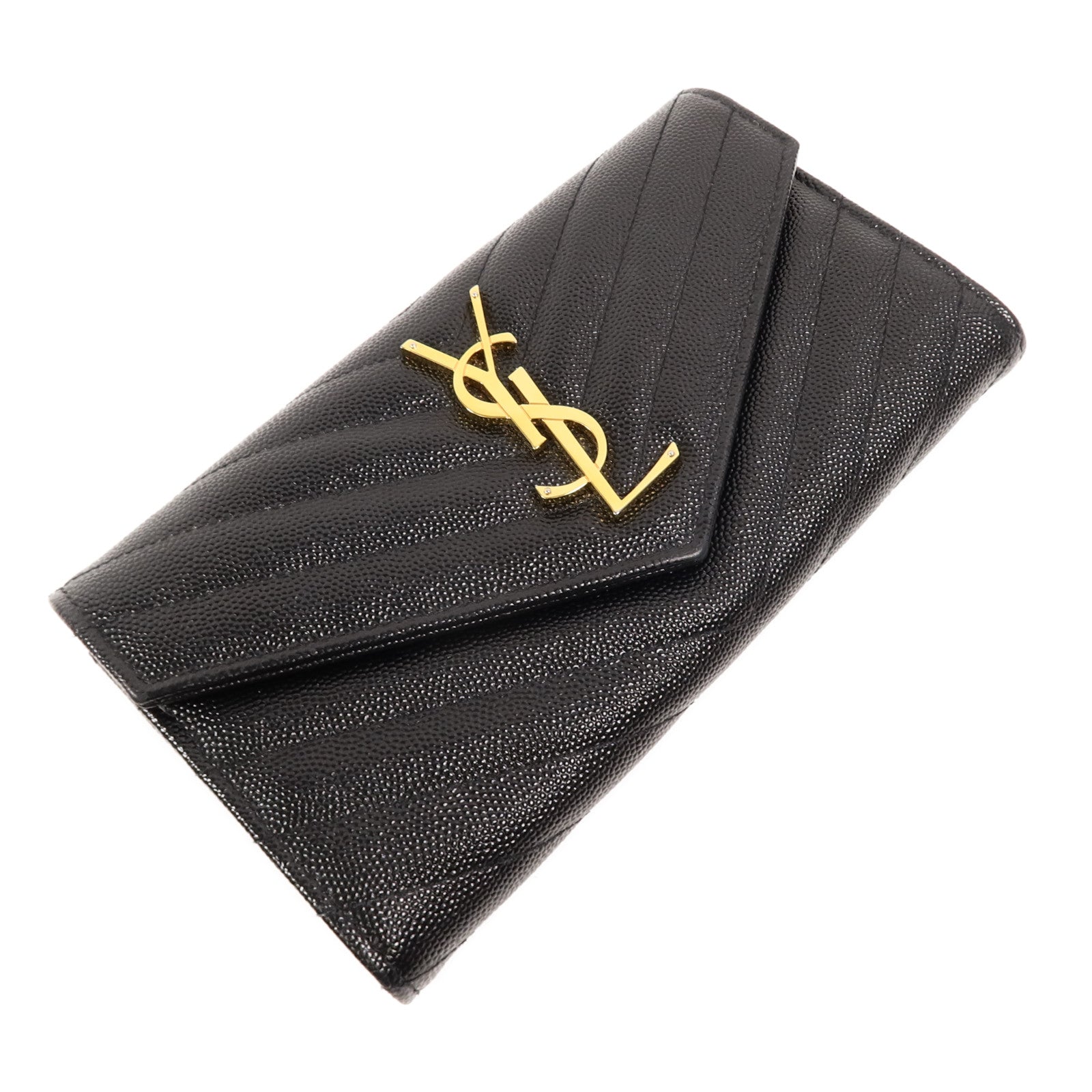 SAINT LAURENT 牛皮皮革Cassandre Matelasse長錢包