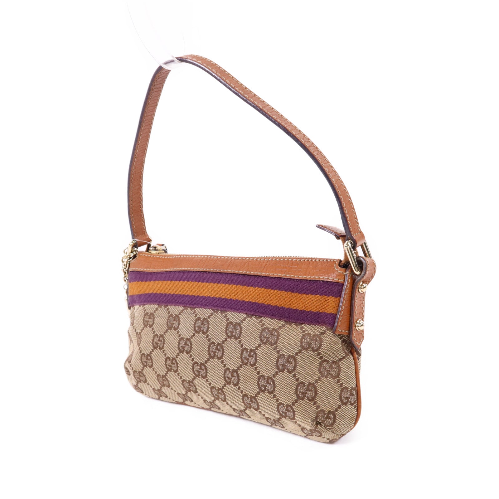 GUCCI 帆布Shoulder Bag金扣肩背袋