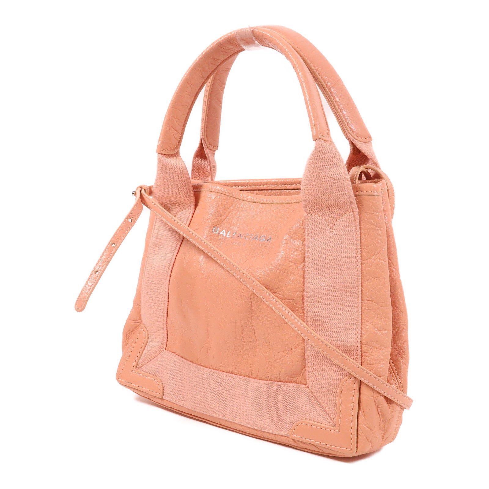 BALENCIAGA 牛皮皮革Cabas銀扣手挽肩背兩用袋