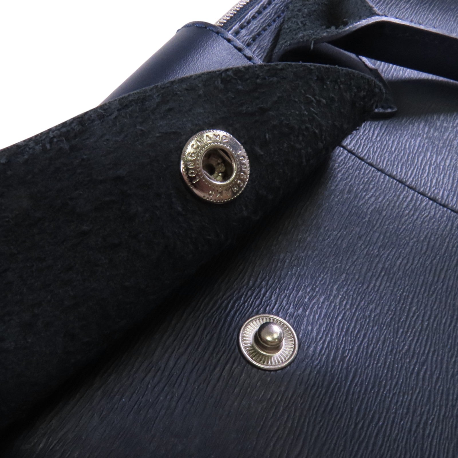 Longchamp 牛皮皮革Hand Bag銀扣手挽袋