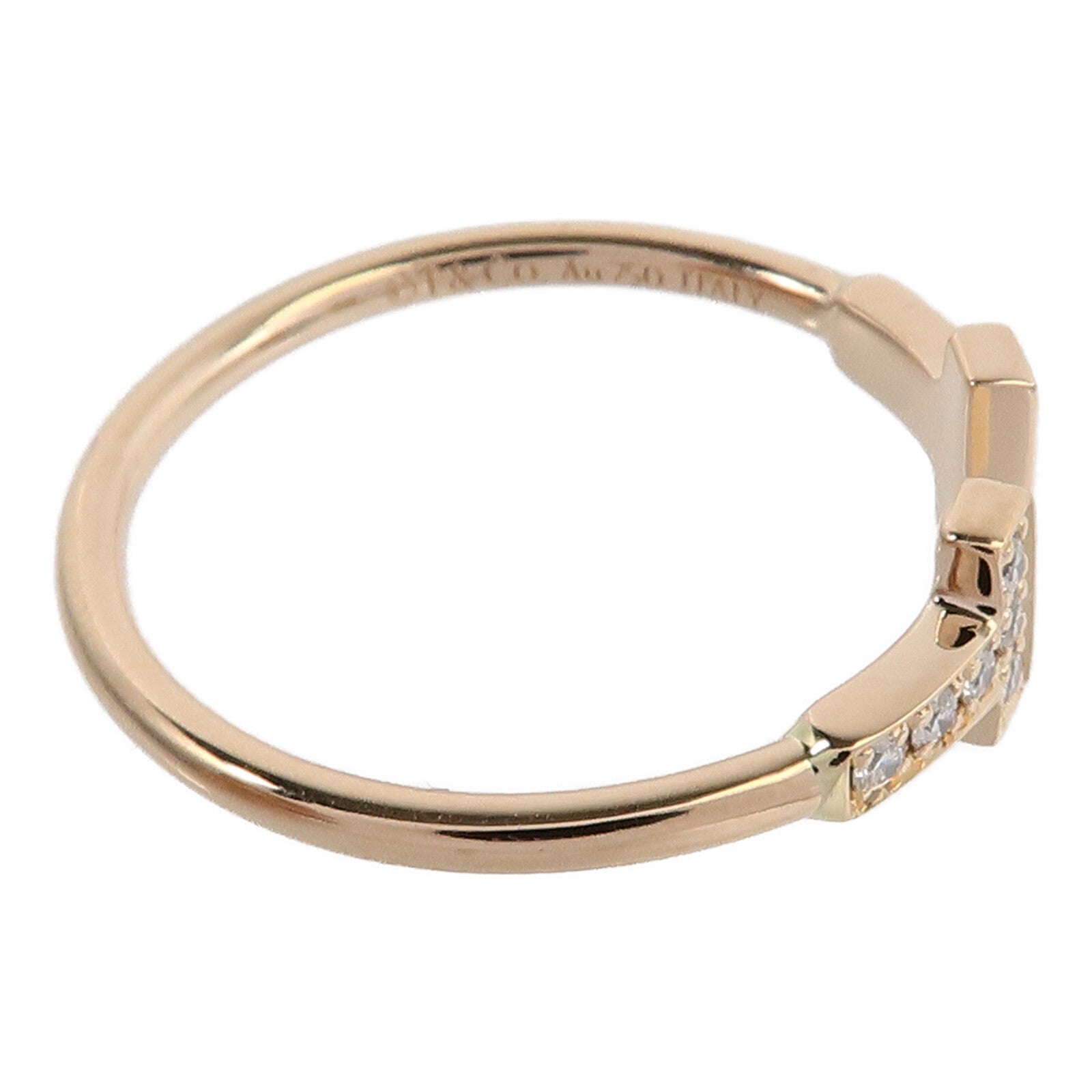 TIFFANY＆CO 18K玫瑰金T Wire Diamond Ring鑽石戒指