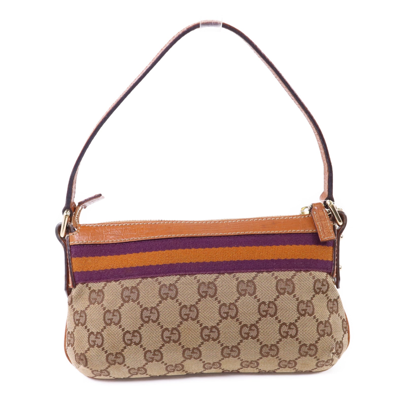 GUCCI 帆布Shoulder Bag金扣肩背袋