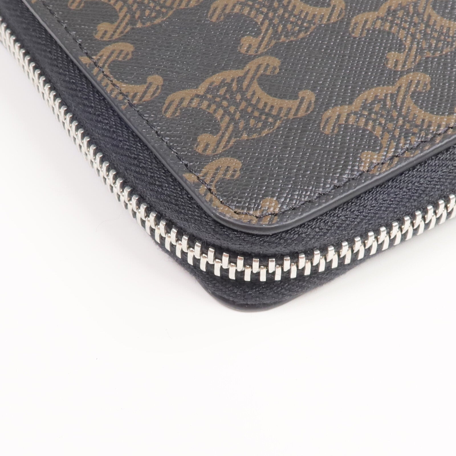 CELINE 塗層帆布Long Wallet銀扣長錢包
