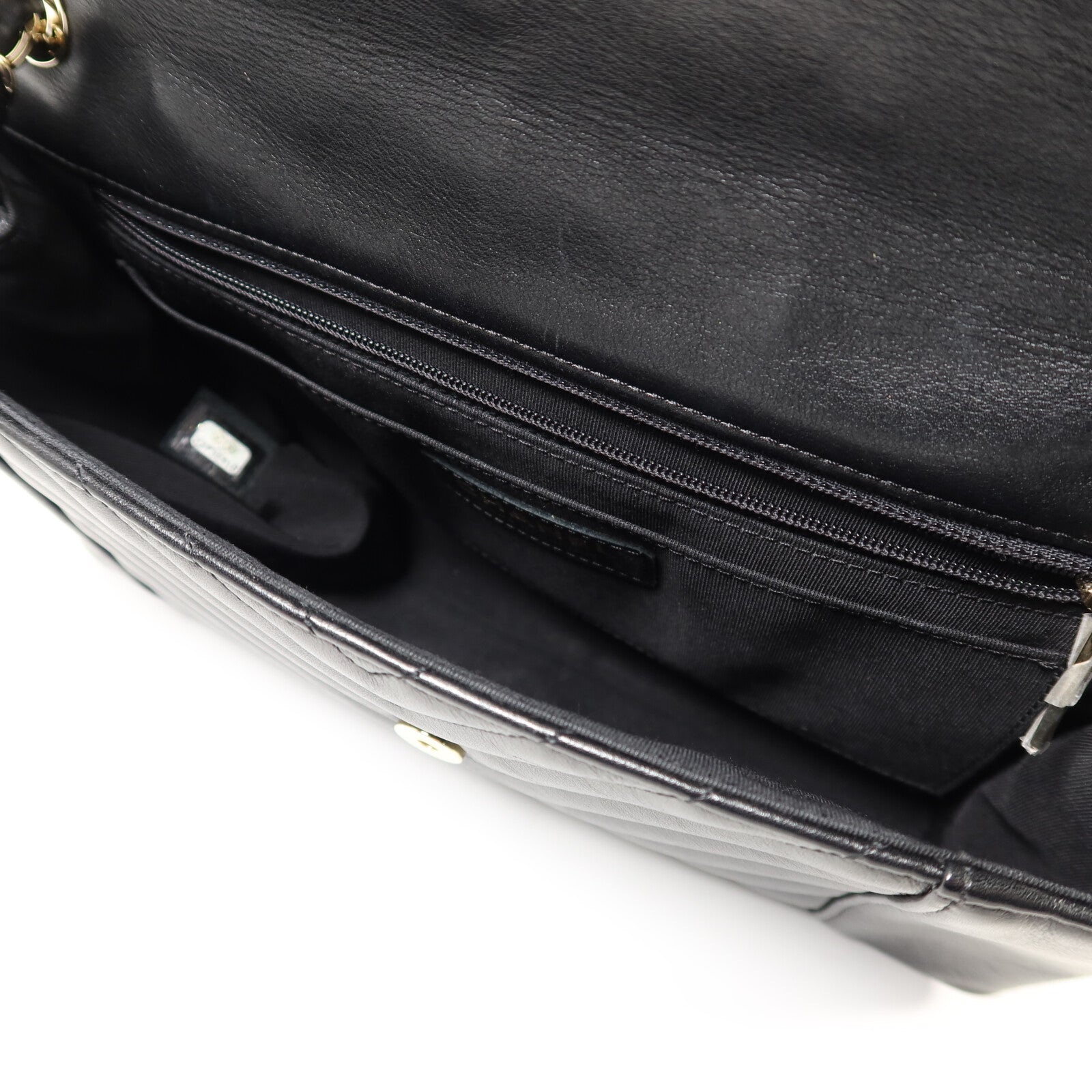 CHANEL 牛皮皮革Chain Shoulder金扣鏈帶肩背袋