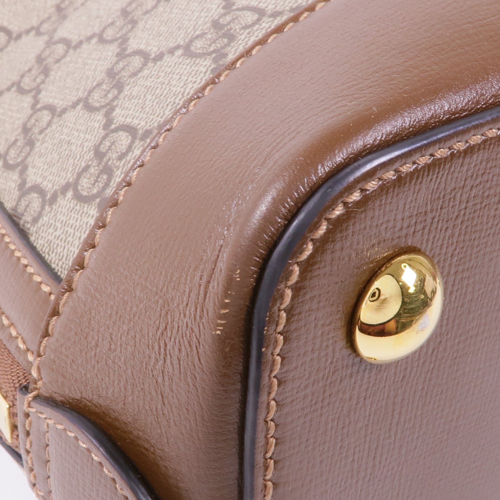 GUCCI 塗層帆布1955 Horsebit金扣手挽肩背兩用袋