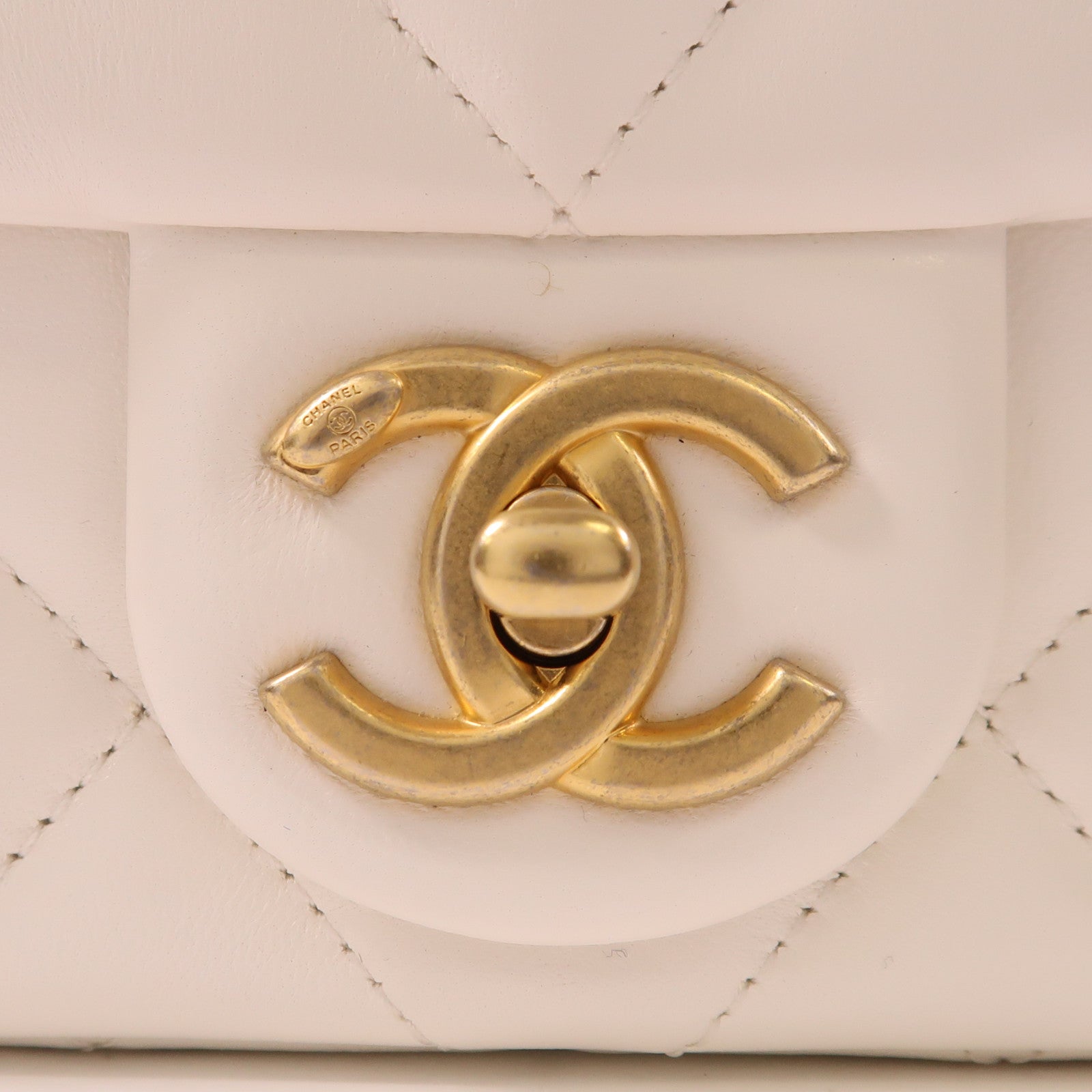 CHANEL 牛皮皮革Chain Shoulder Bag金扣肩背袋