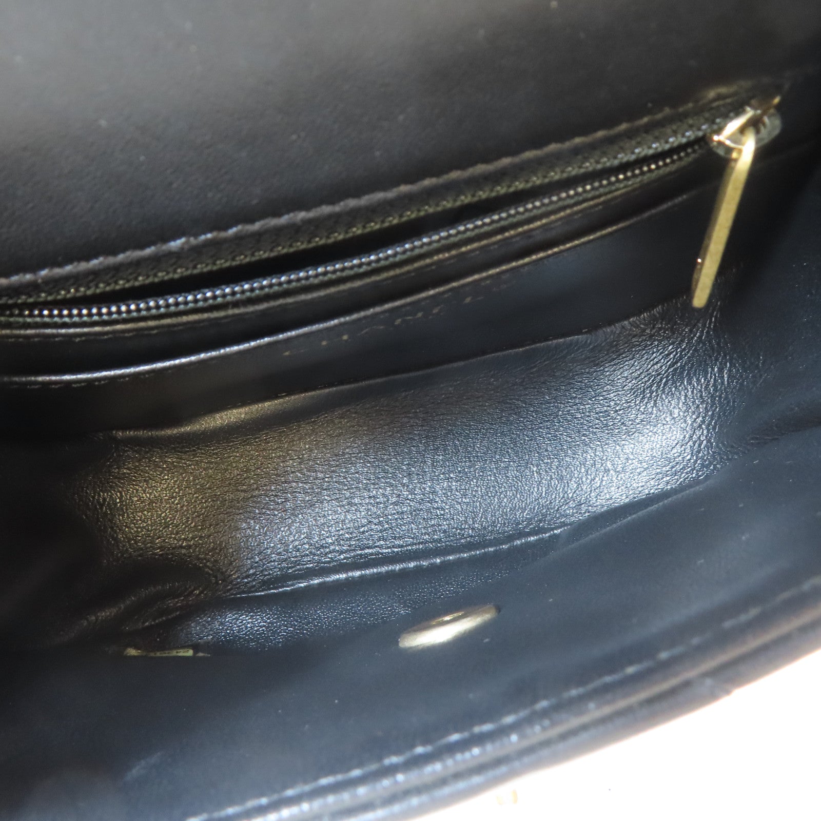 CHANEL 【激減優惠】斜紋羊皮皮革Crossbody Bag金扣鏈帶手挽肩背兩用袋黑色
