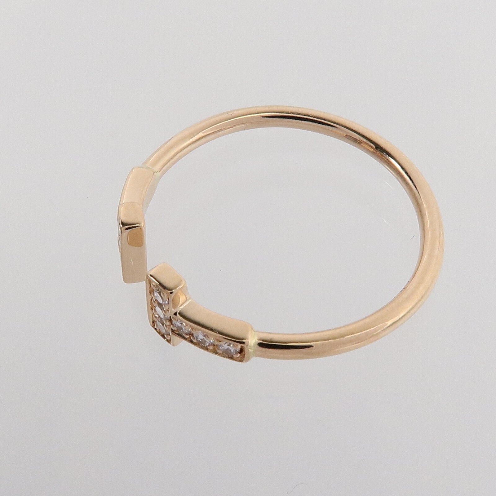 TIFFANY＆CO 18K玫瑰金T Wire Diamond Ring鑽石戒指