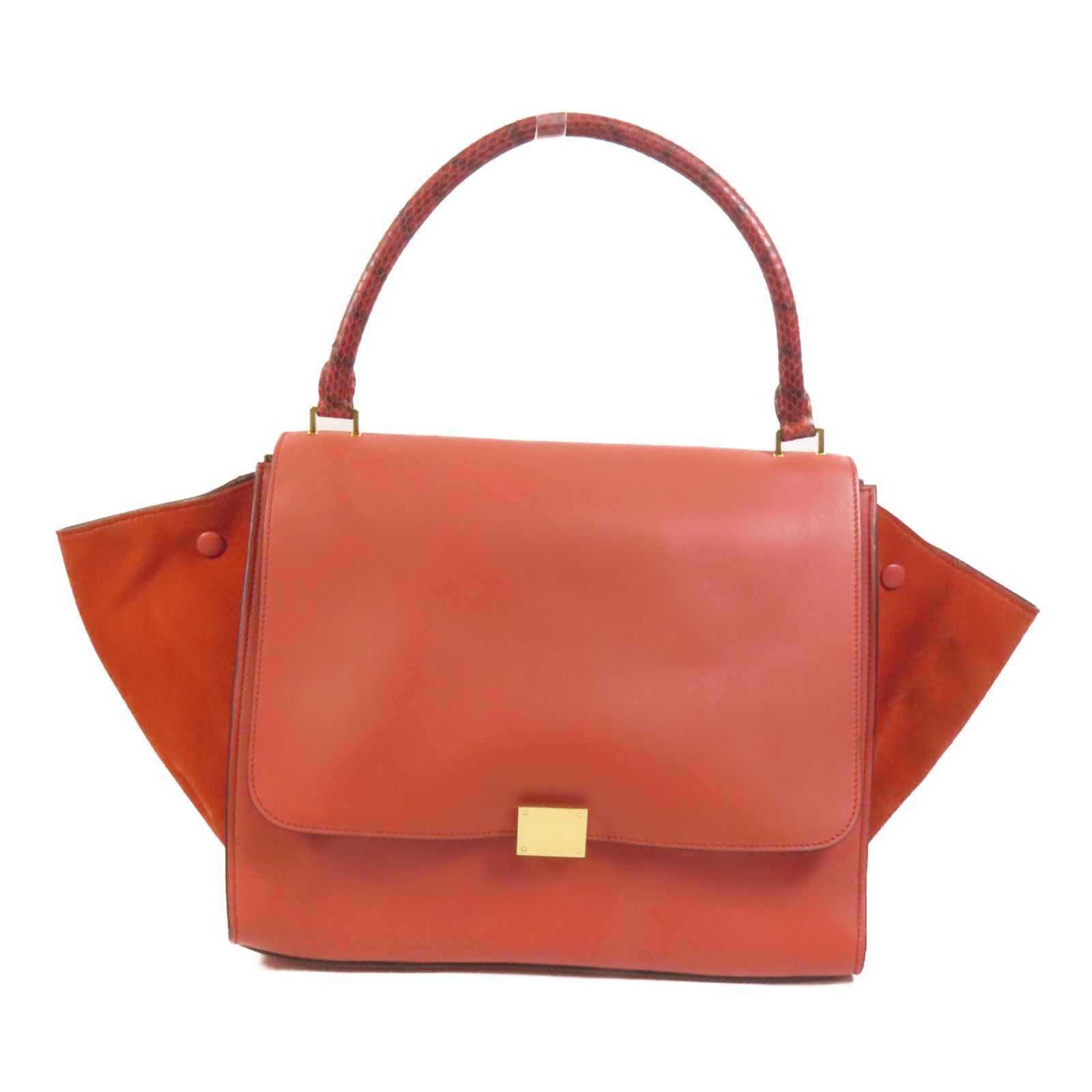 CELINE 【激減優惠】牛皮皮革/麂皮皮革Trapeze金扣手挽袋