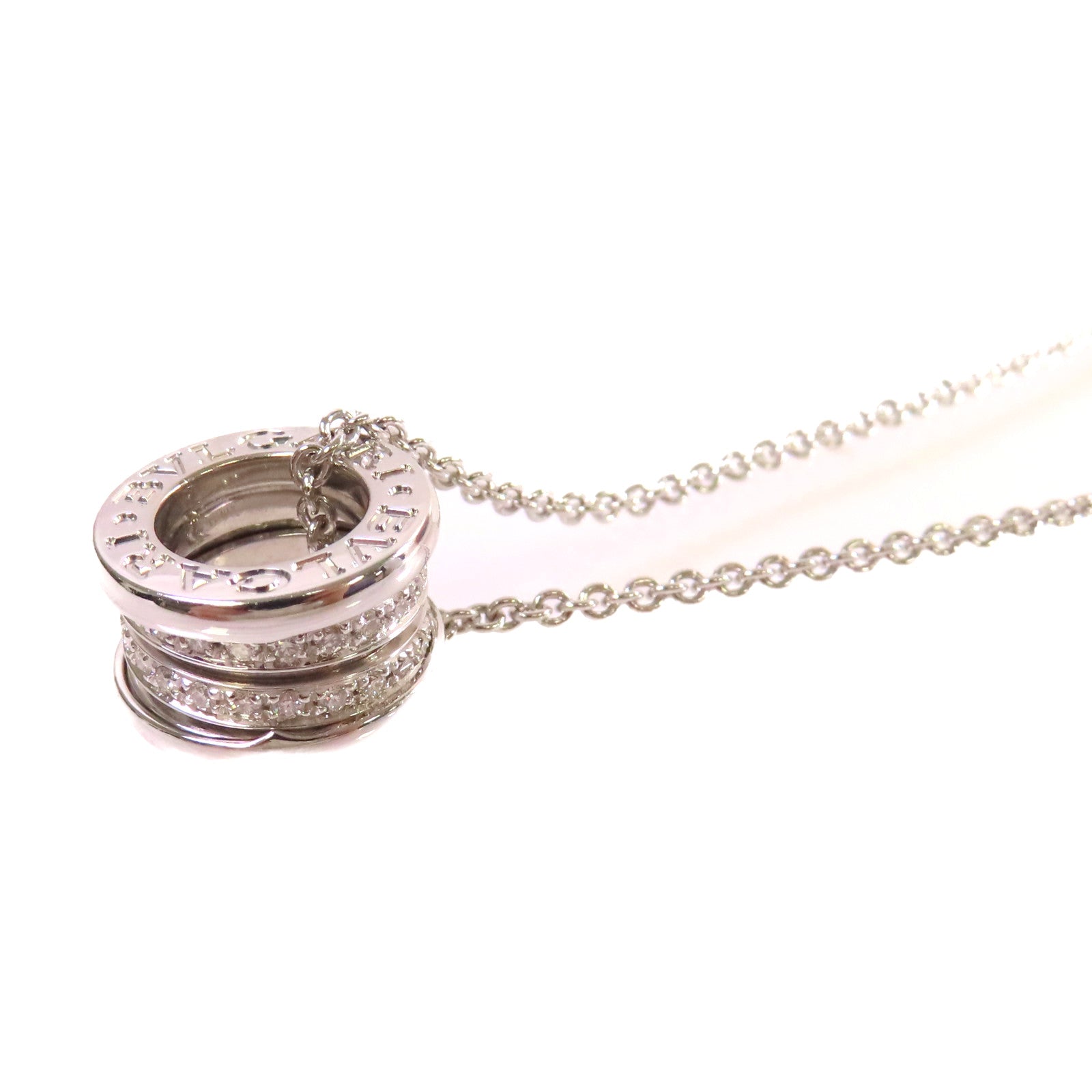 BVLGARI 18K白金/鑽石B.zero1 Diamond Necklace項鏈