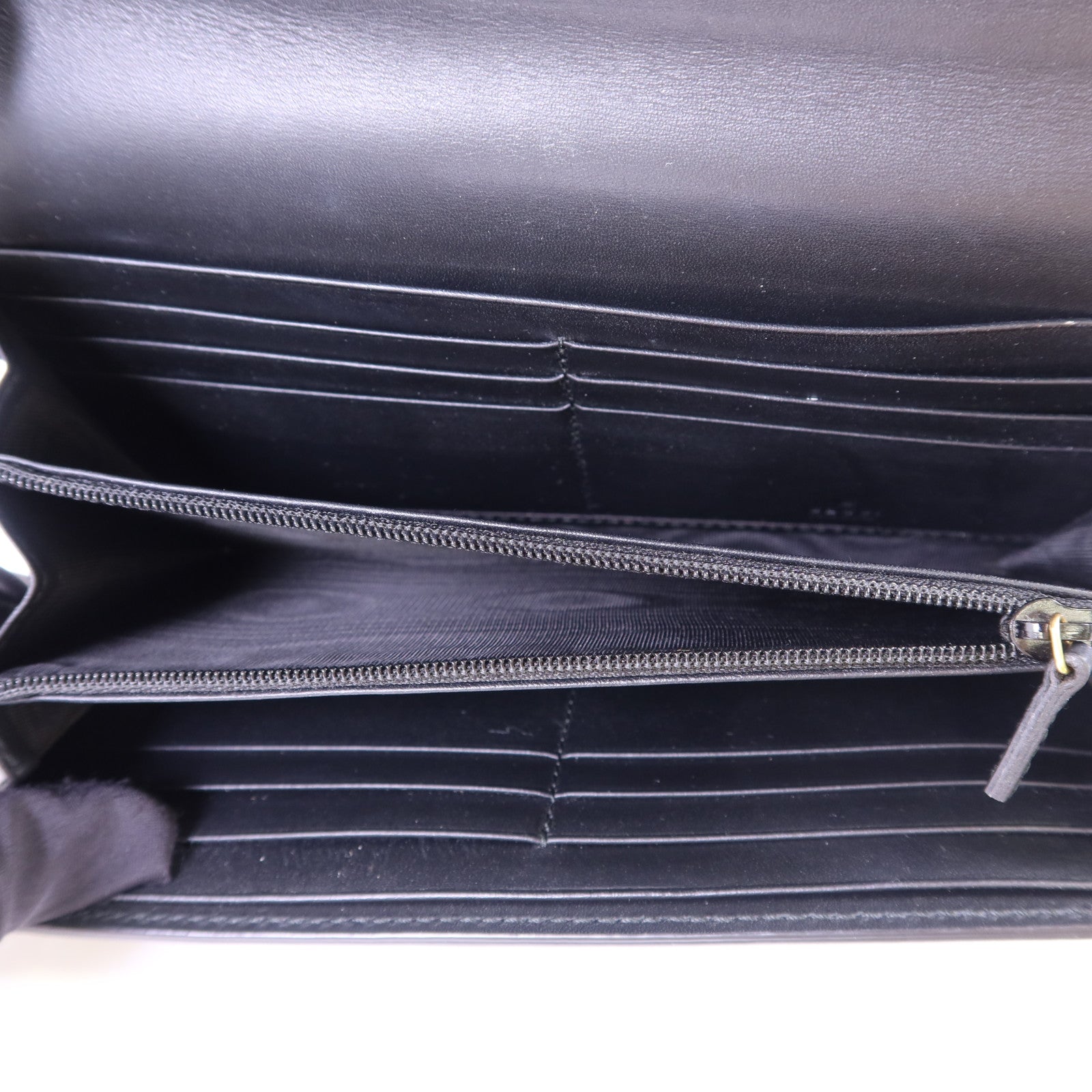 GUCCI 【激減優惠】牛皮皮革/塗層帆布Long Wallet金扣長錢包