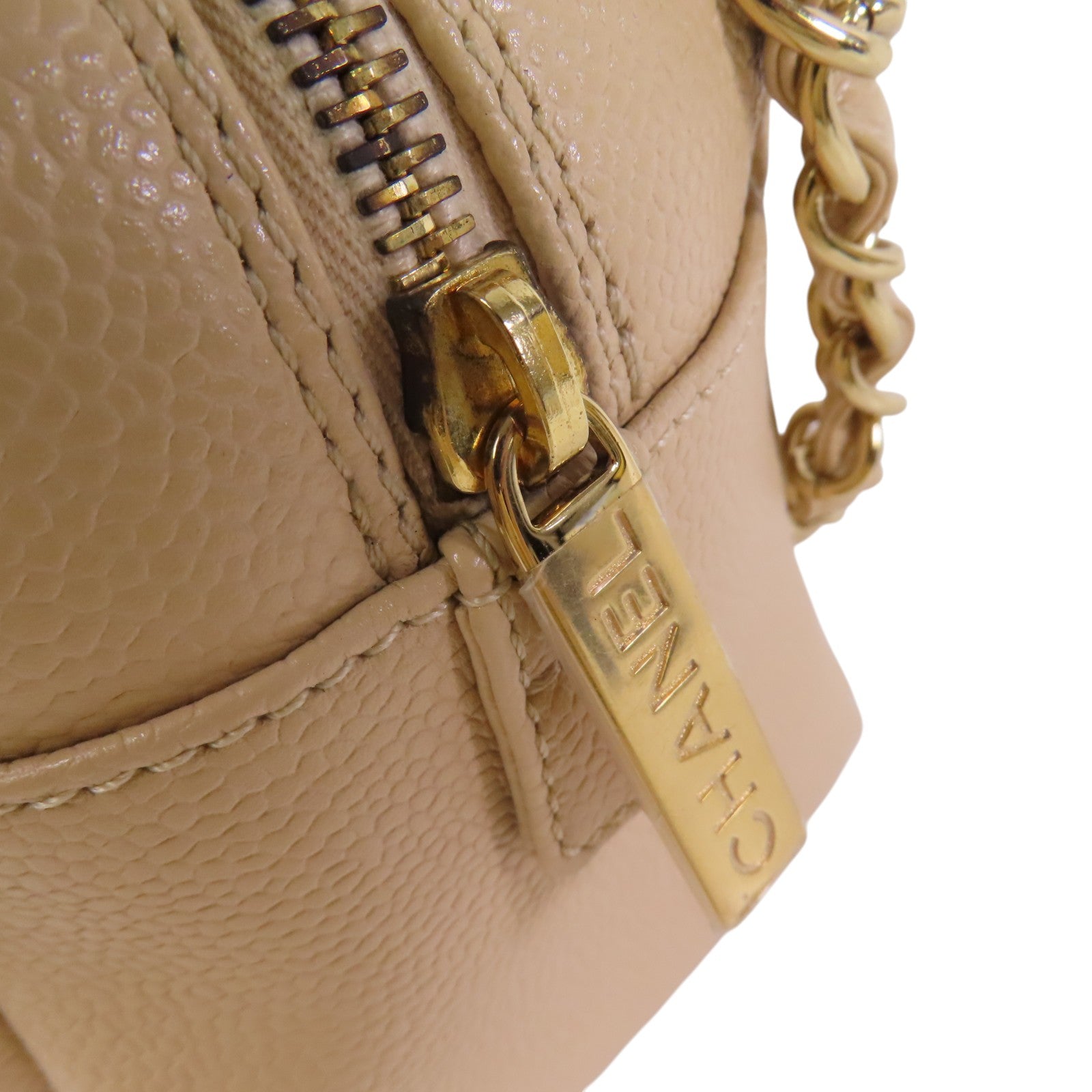 CHANEL 牛皮皮革Chain Shoulder Bag金扣鏈帶肩背愛