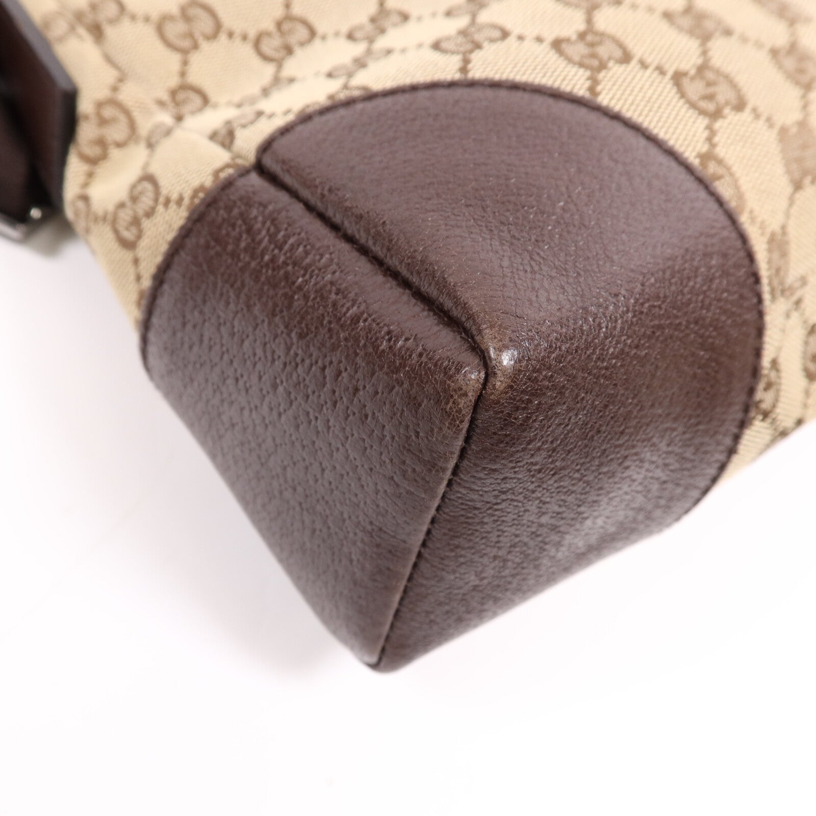 GUCCI 帆布Shoulder Bag銀扣肩背袋