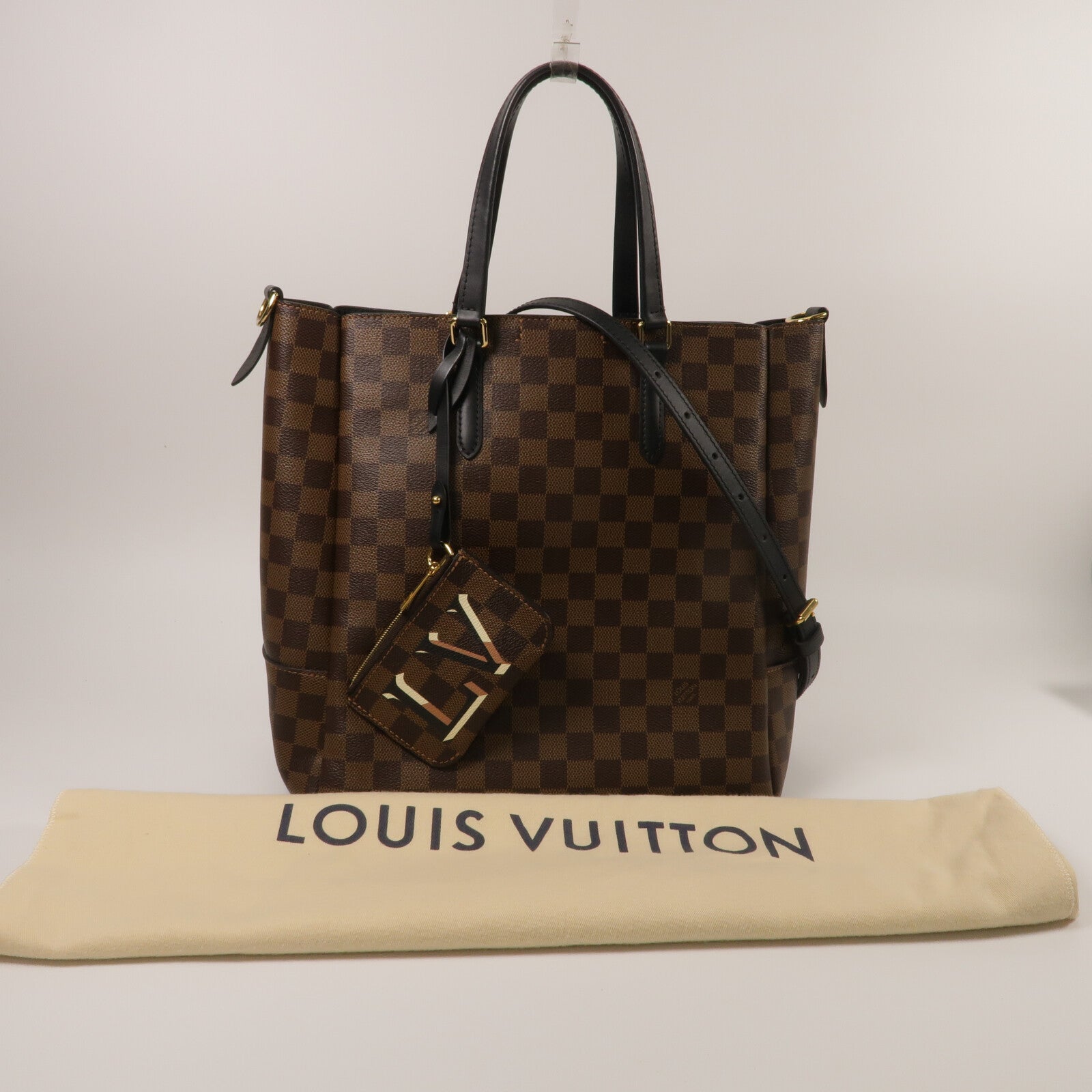 LOUIS VUITTON Damier Belmont MM手挽肩背兩用袋