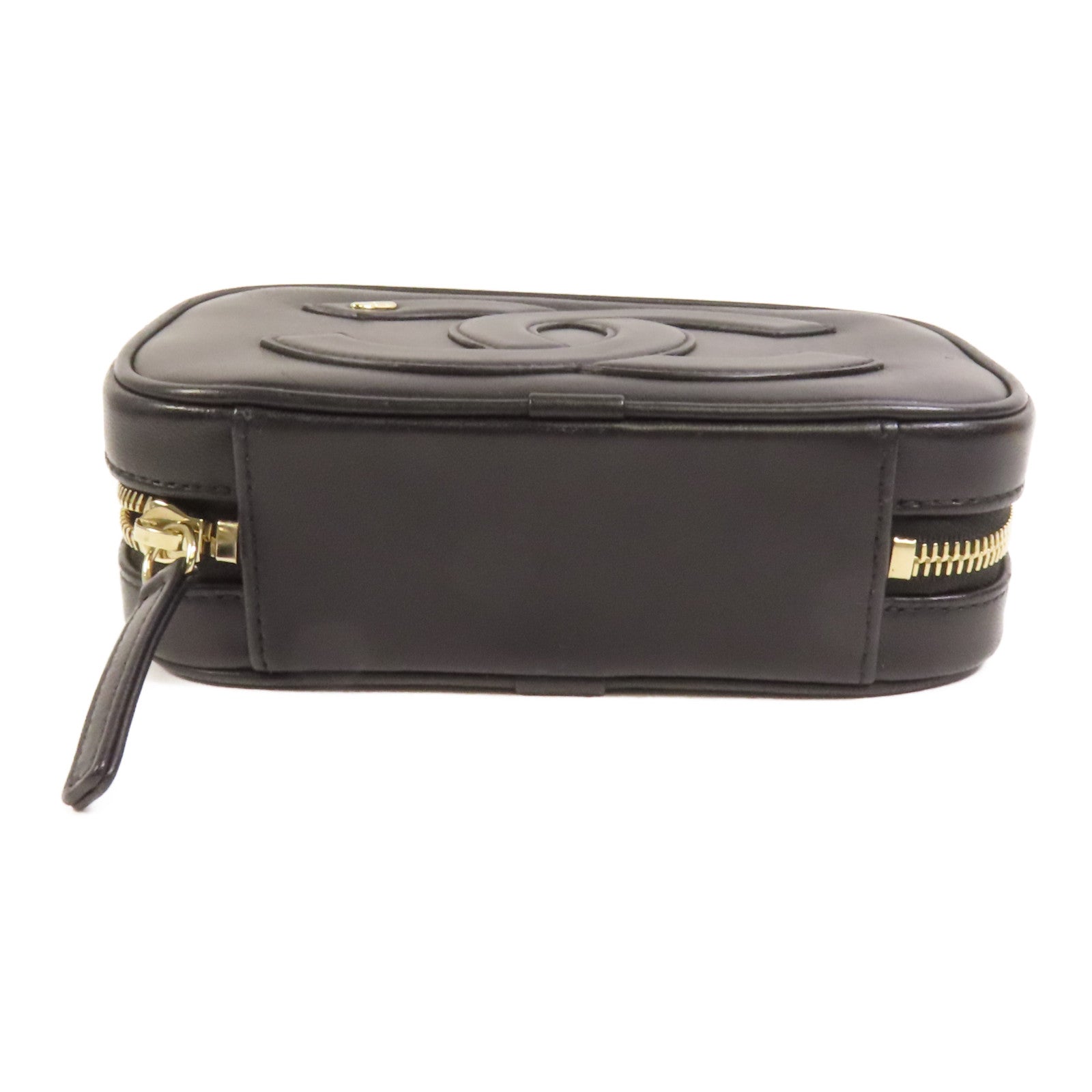 CHANEL 牛皮皮革CC Mania Waist Bag金扣鏈帶腰包