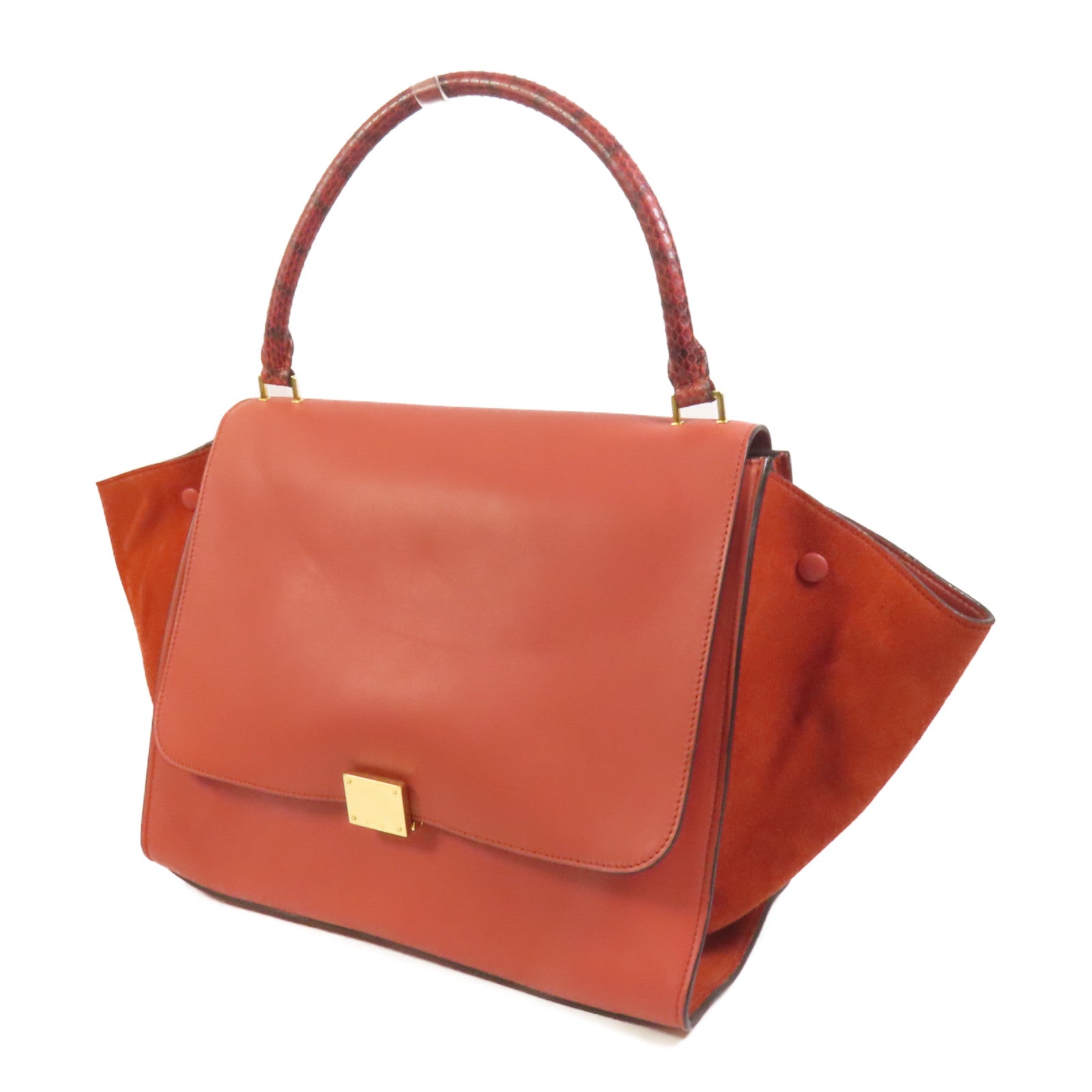 CELINE 【激減優惠】牛皮皮革/麂皮皮革Trapeze金扣手挽袋