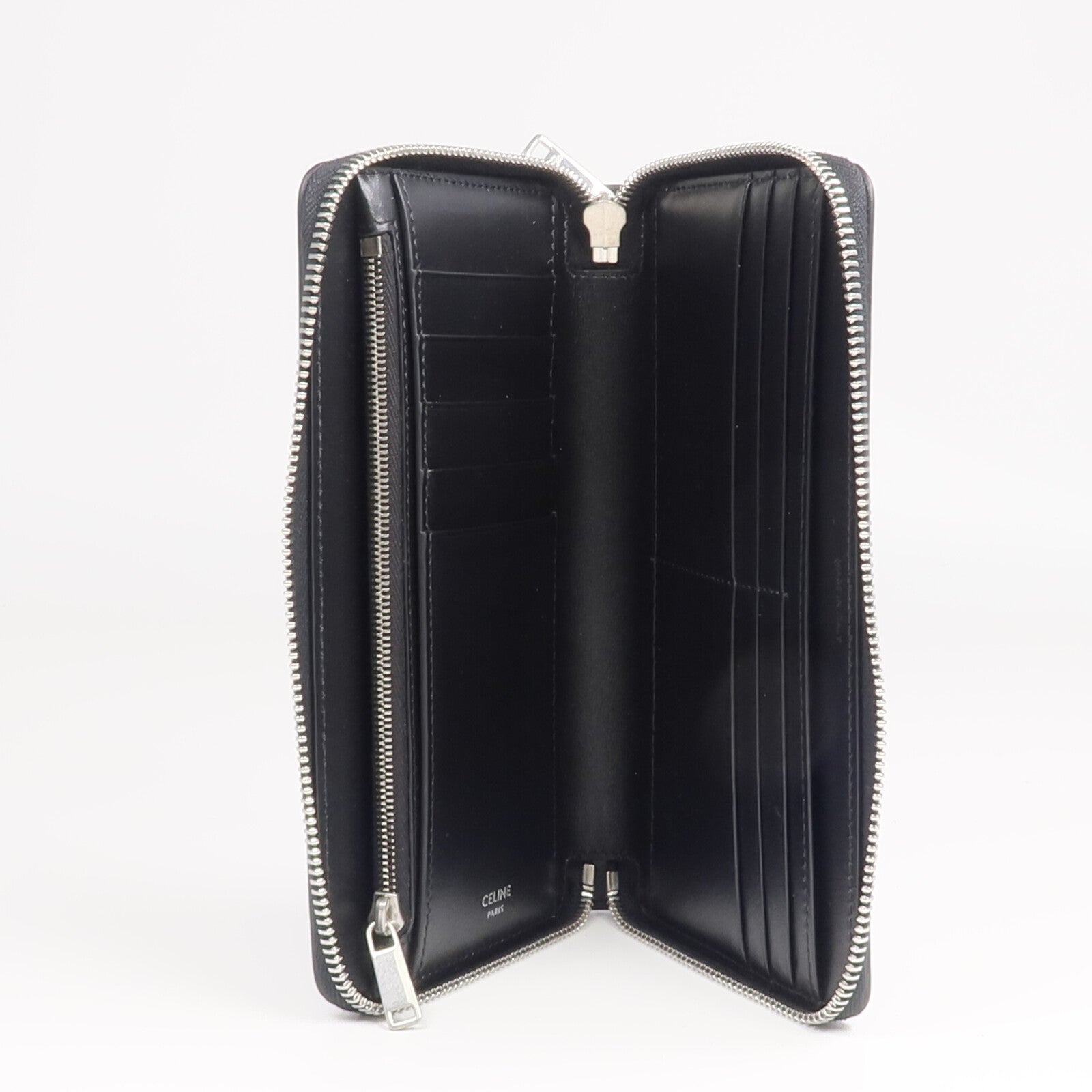 CELINE 塗層帆布Long Wallet銀扣長錢包
