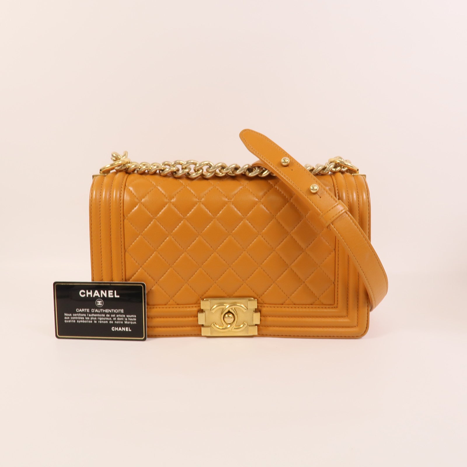 CHANEL 羊皮皮革Boy 25肩背袋