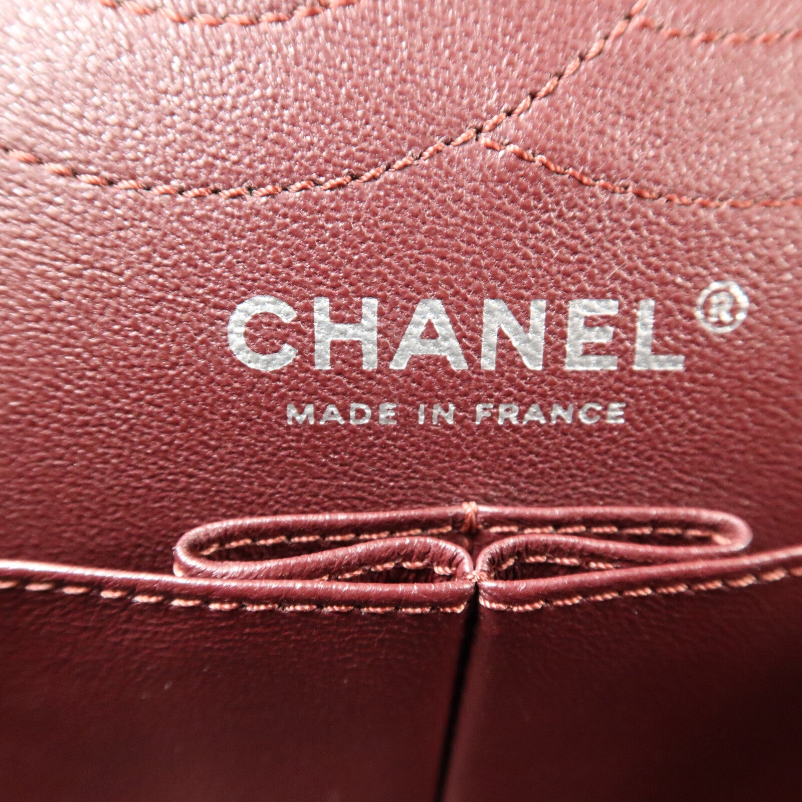 CHANEL 牛皮皮革2.55 28cm鏈帶手挽肩背兩用袋