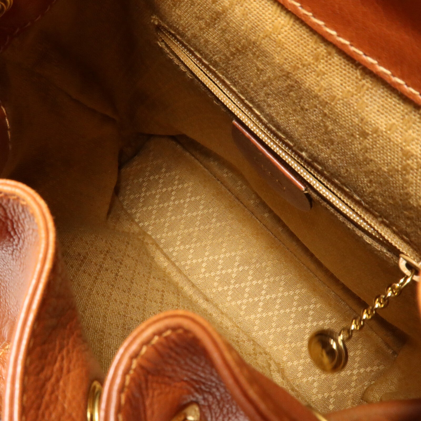 GUCCI 牛皮皮革Vintage Bamboo Backpack背包