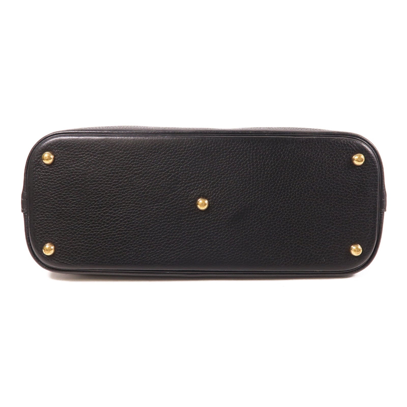 HERMES 【激減優惠】Clemence皮革Bolide 35金扣手挽肩背兩用袋Noir