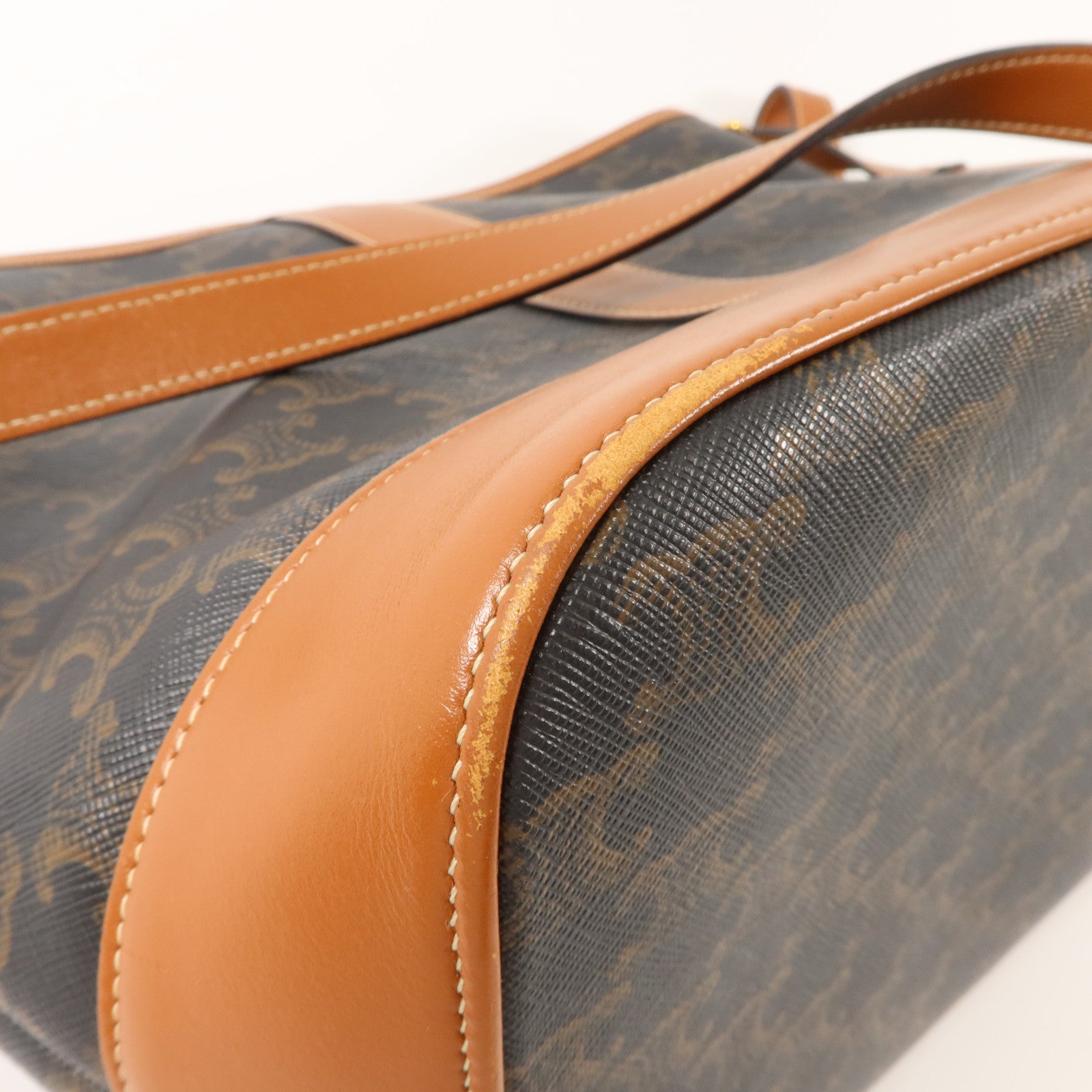 CELINE 塗層帆布Triomphe Bucket Medium肩背袋