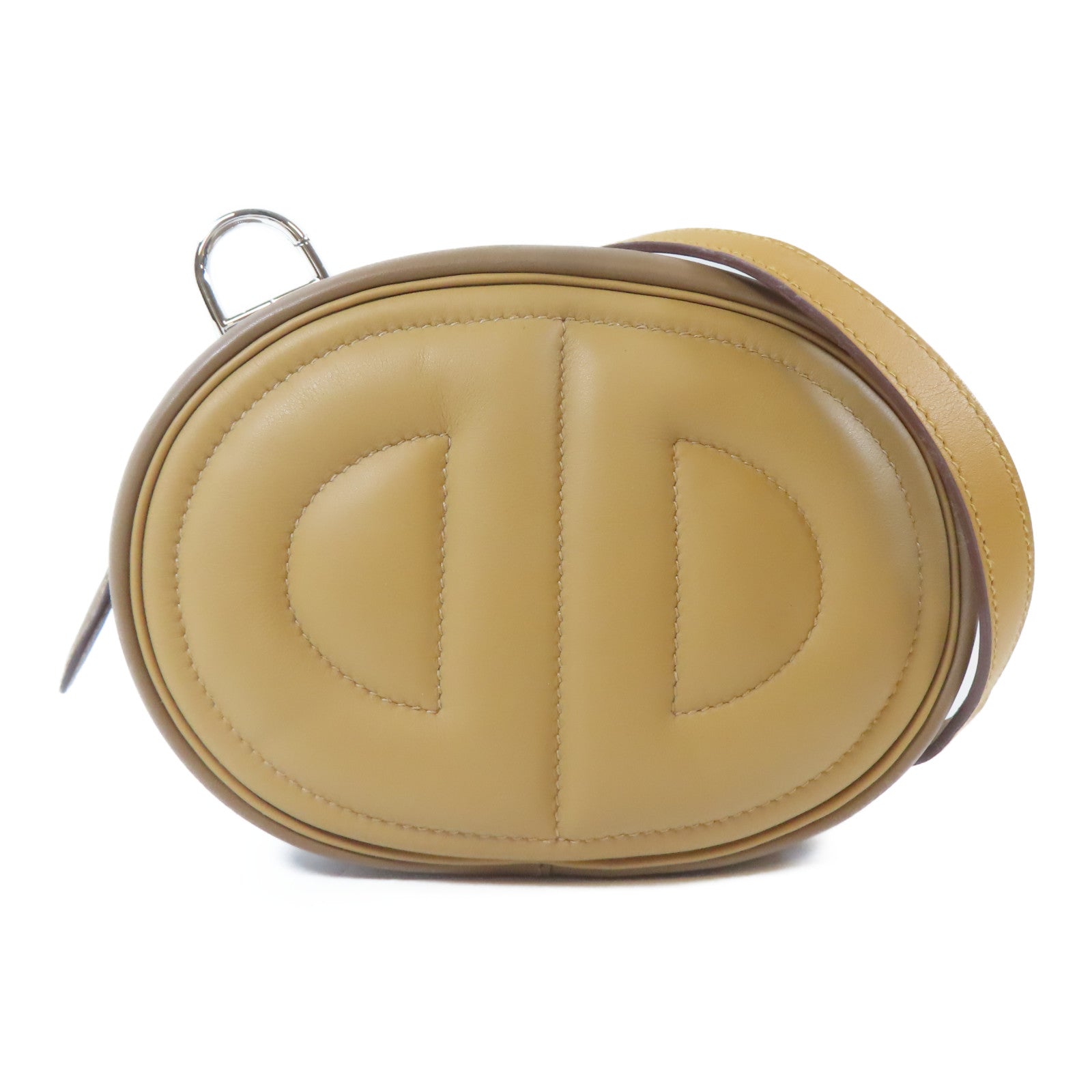 HERMES Swift皮革In The Loop銀扣腰包經典駝色