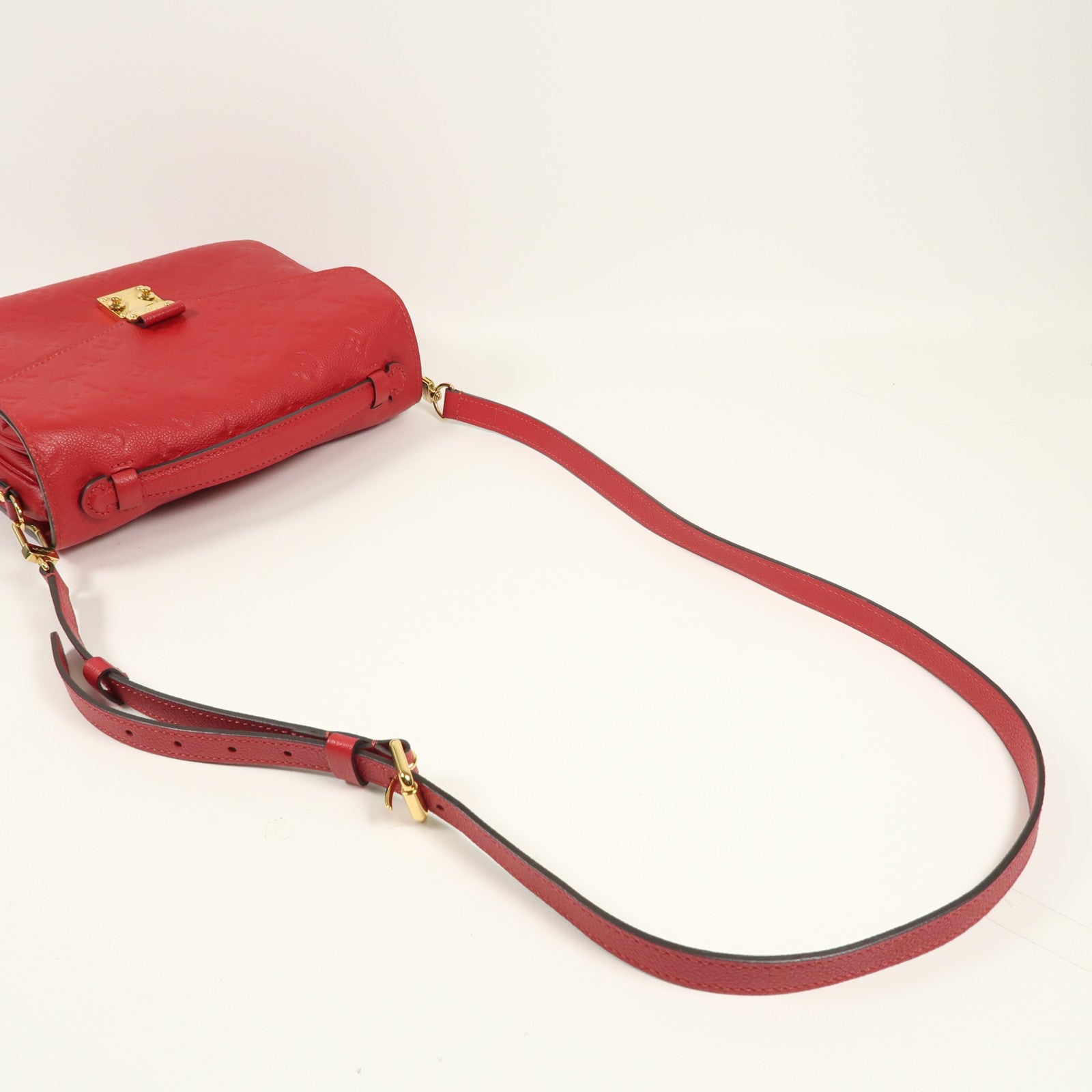 LOUIS VUITTON Monogram Empreinte Pochette Metis金扣手挽肩背兩用袋