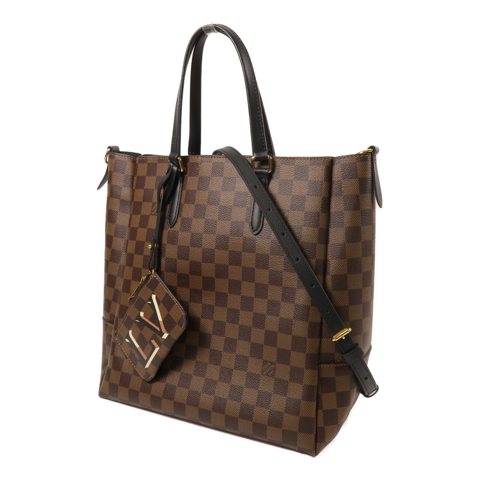 LOUIS VUITTON Damier Belmont MM手挽肩背兩用袋