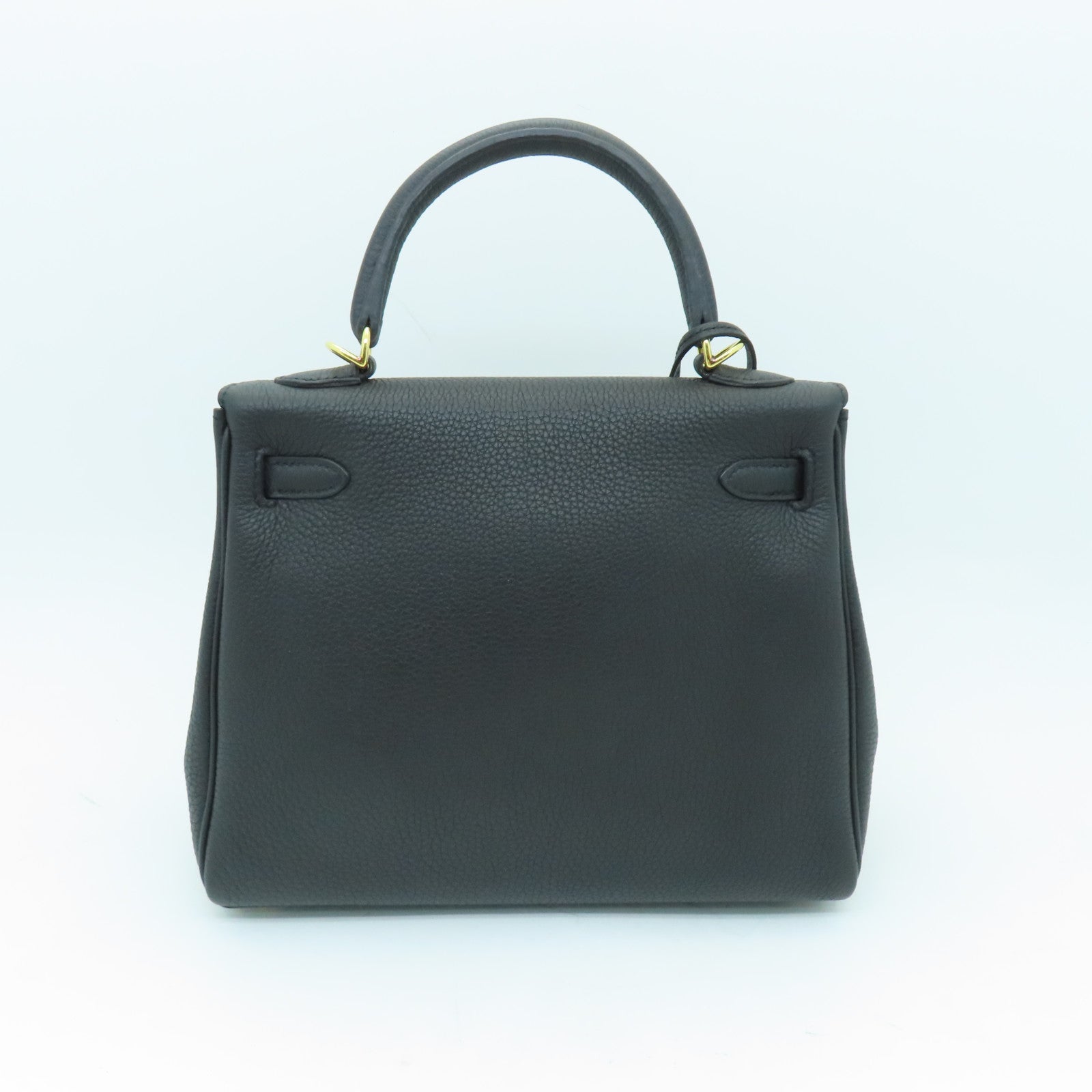 HERMES 【清倉大減價】Togo皮革Kelly 25金扣手挽肩背兩用袋黑色