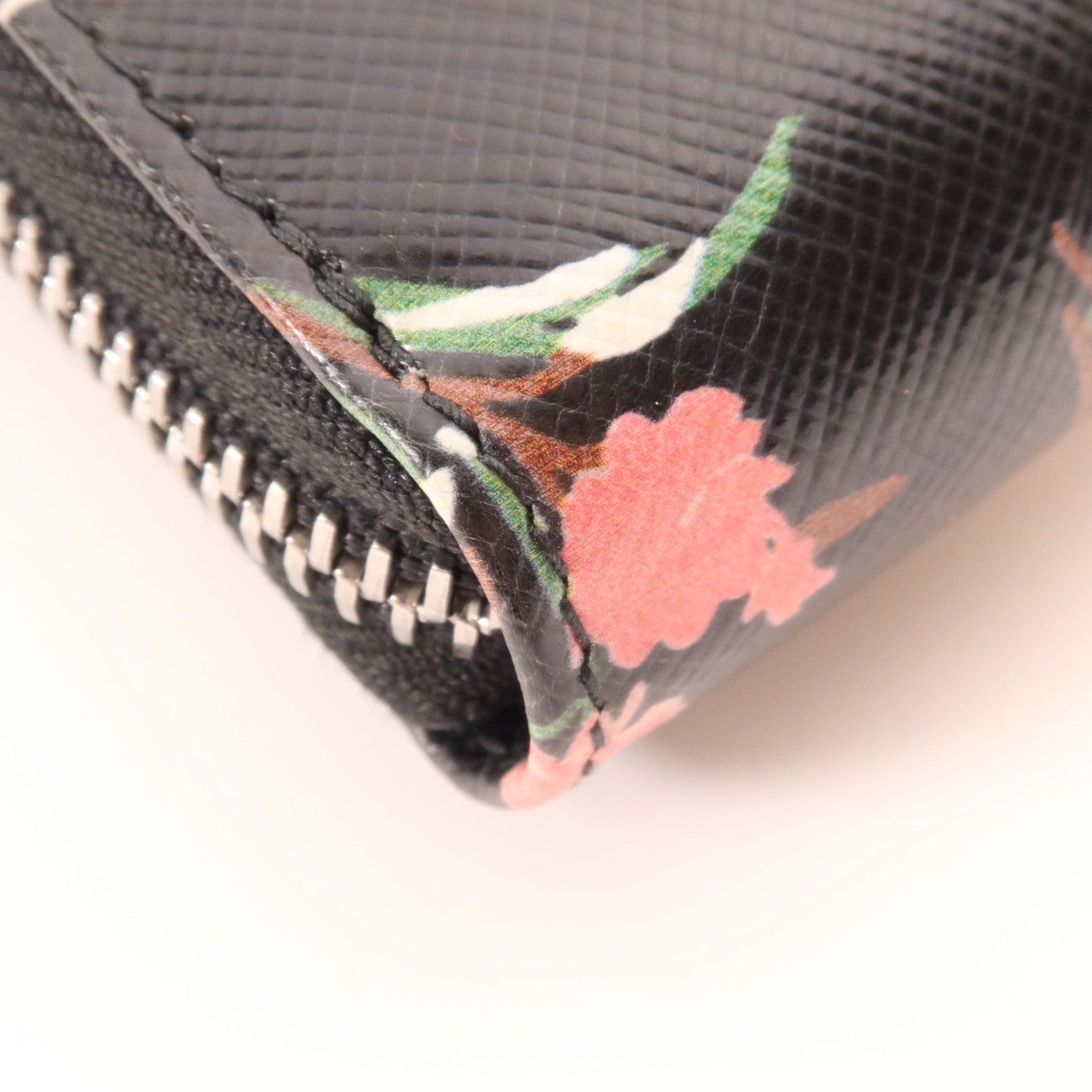 PRADA 牛皮皮革Long Wallet銀扣長錢包