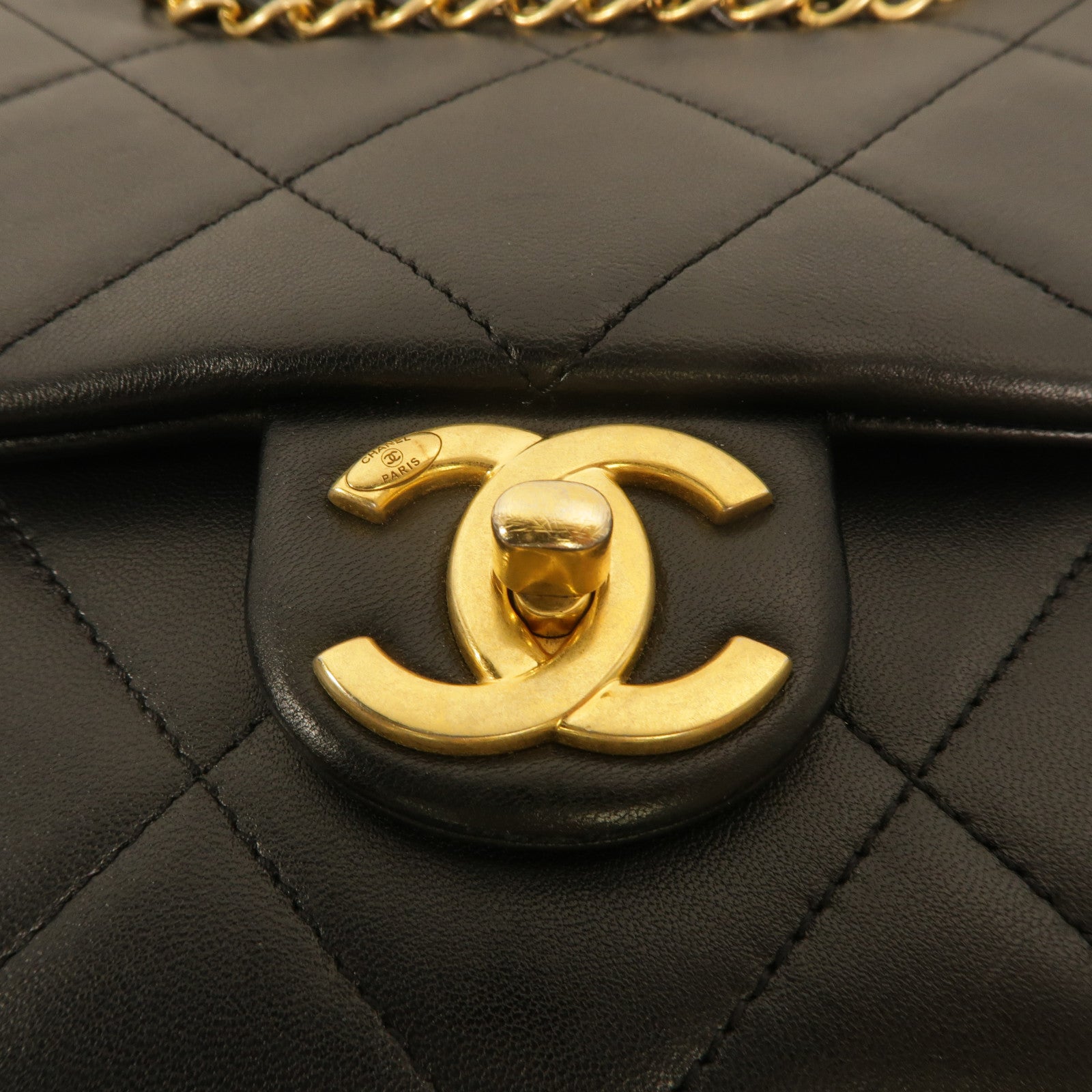 CHANEL 牛皮皮革A Real Catch Flap Bag鏈帶手挽肩背兩用袋